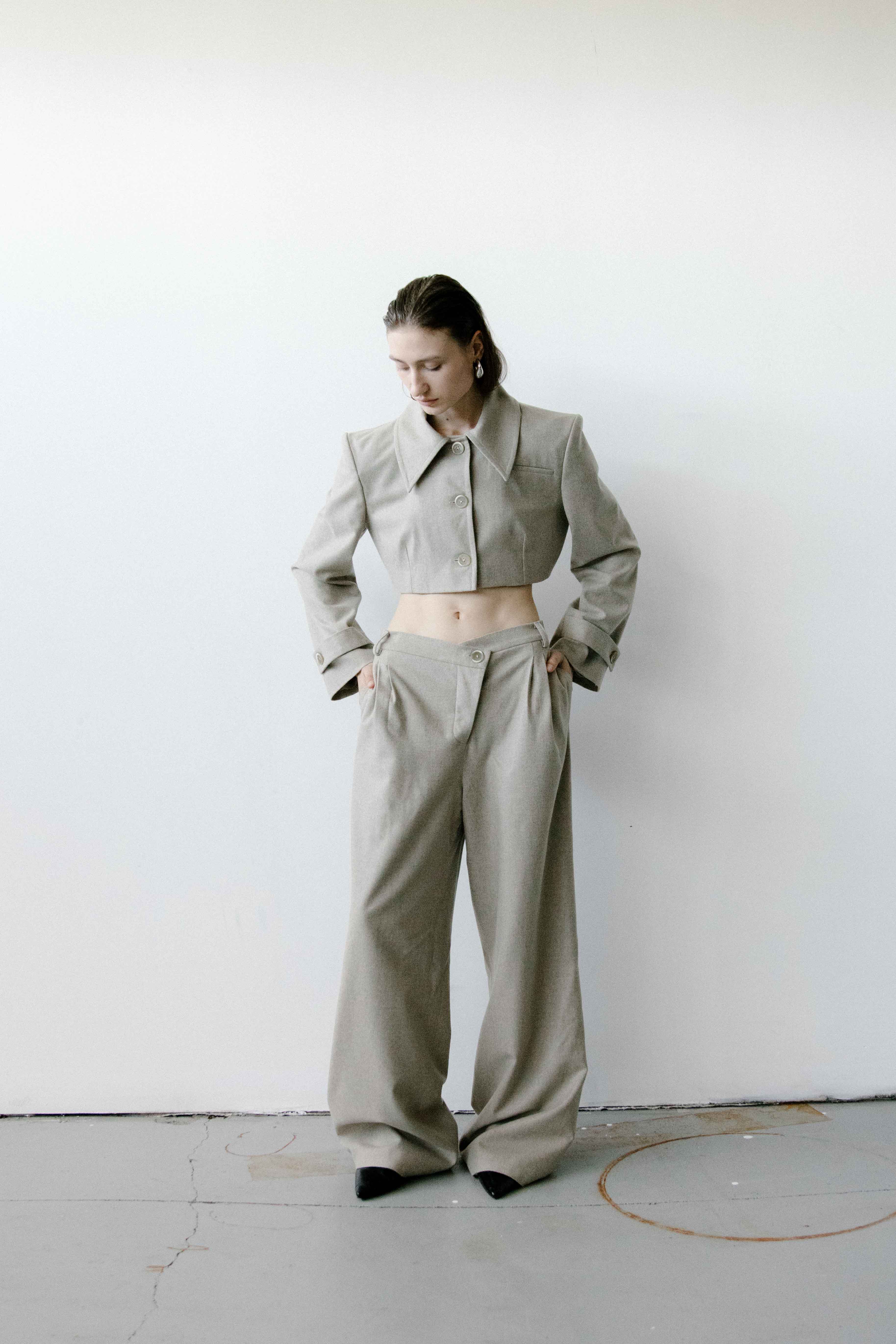 Triangle Taupe Melange Jacket