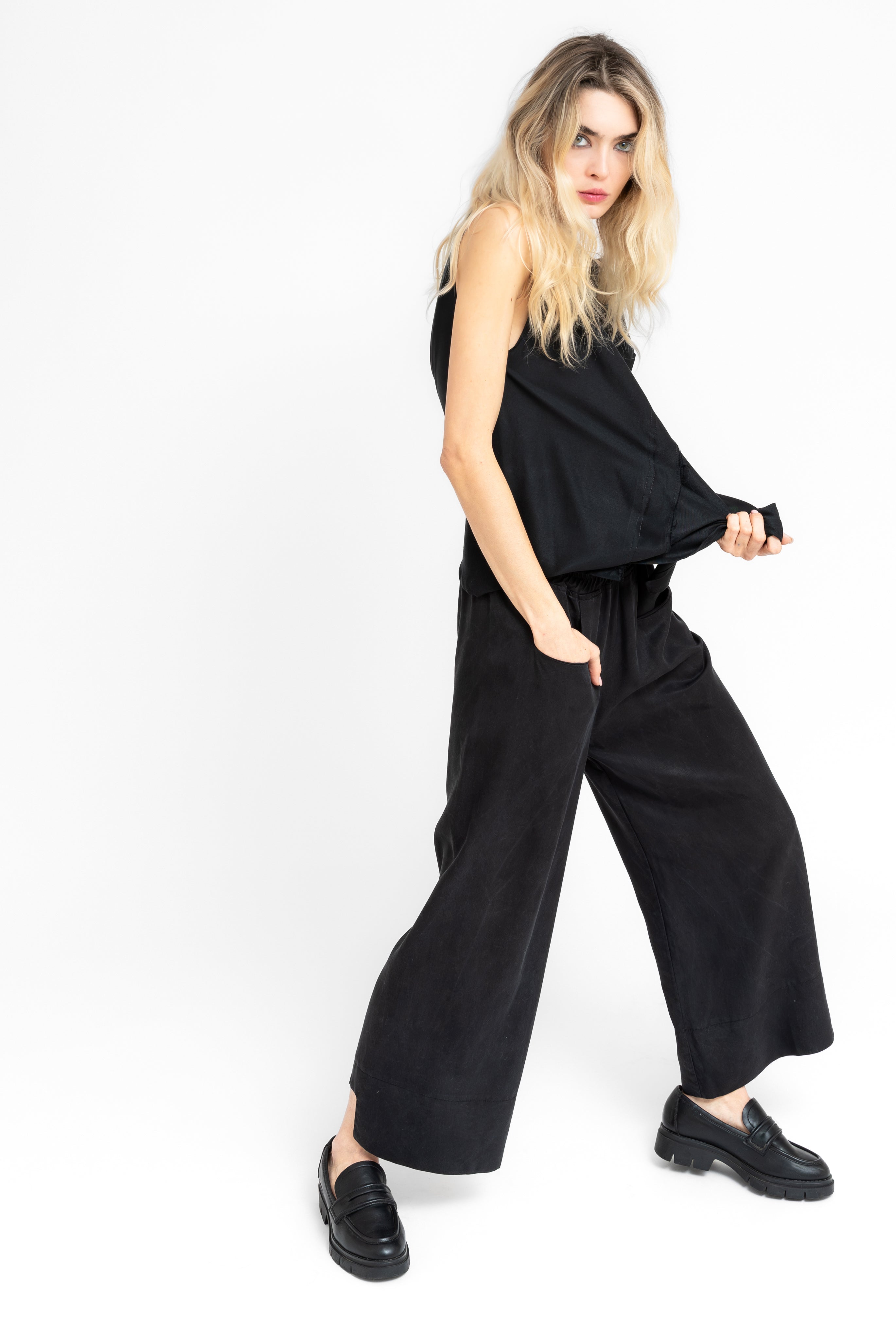 Geometric Square Cuts Cullottes Trousers