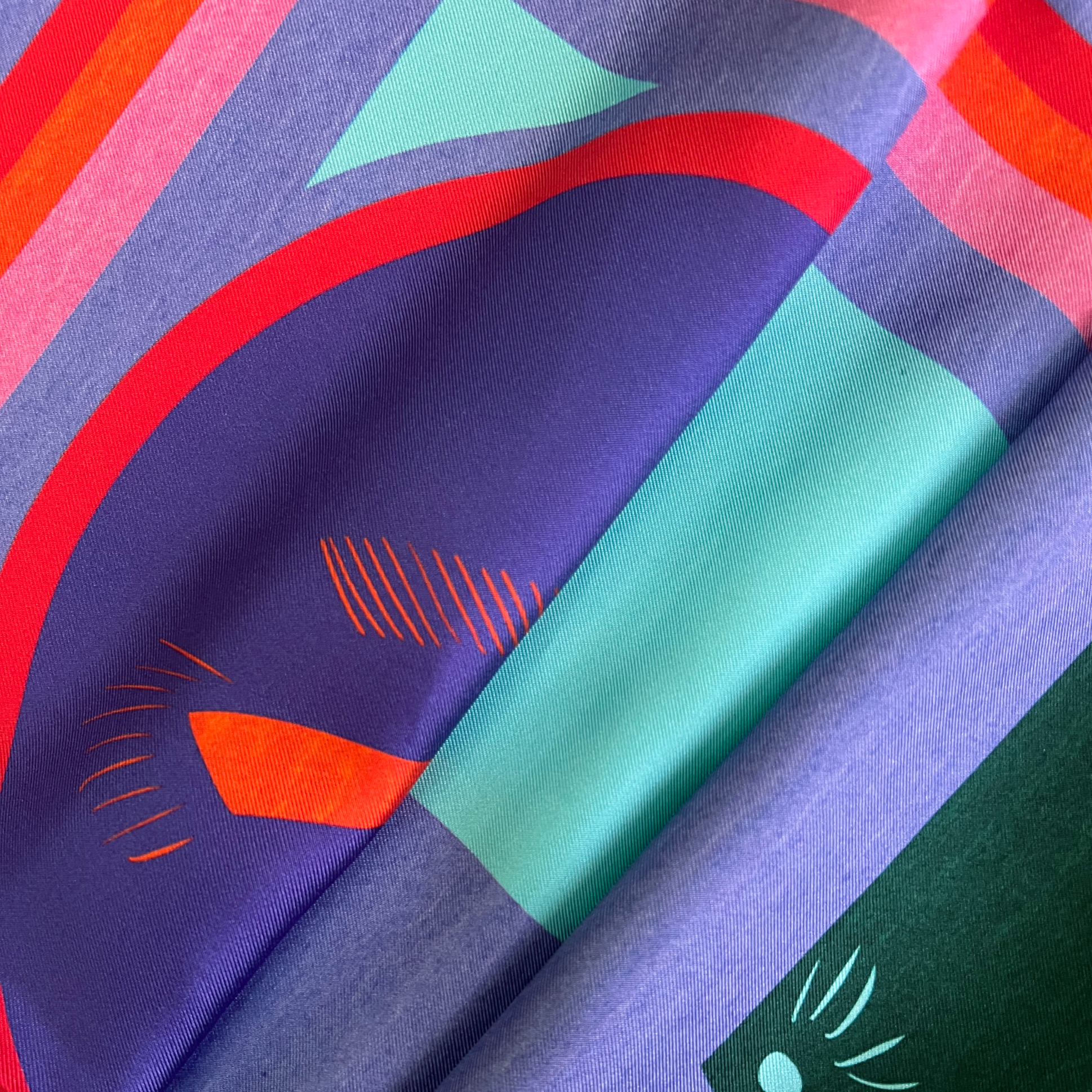 Aquarius | Square Silk Scarf