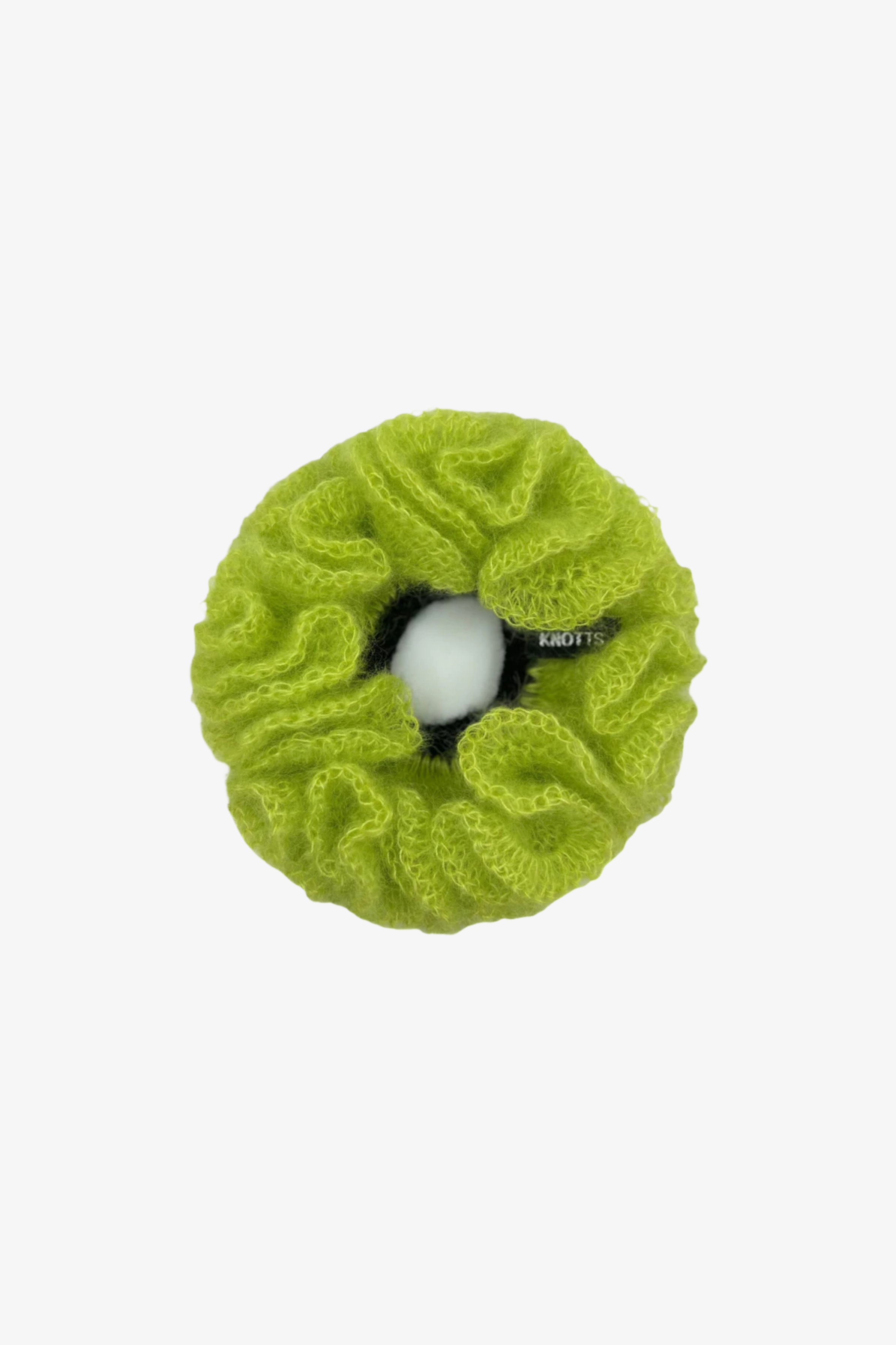 The bonnie scrunchie in a white background. Handmade in London!