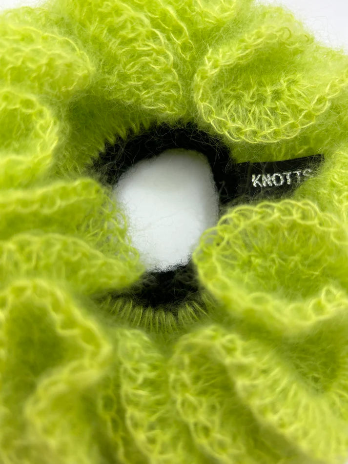 The bonnie scrunchie in a white background. Handmade in London!