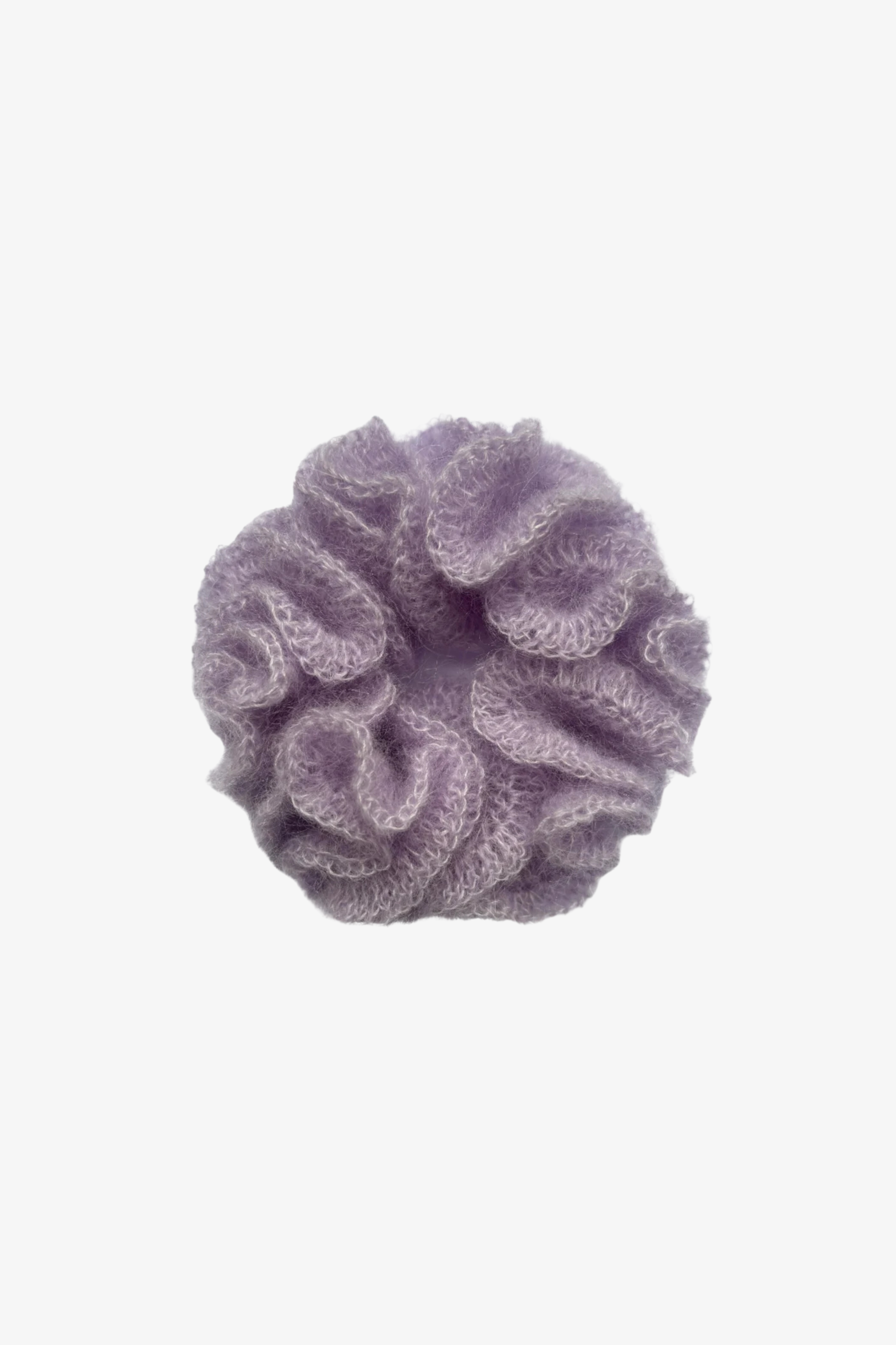 The cleo scrunchie in a white background. Handmade in London!