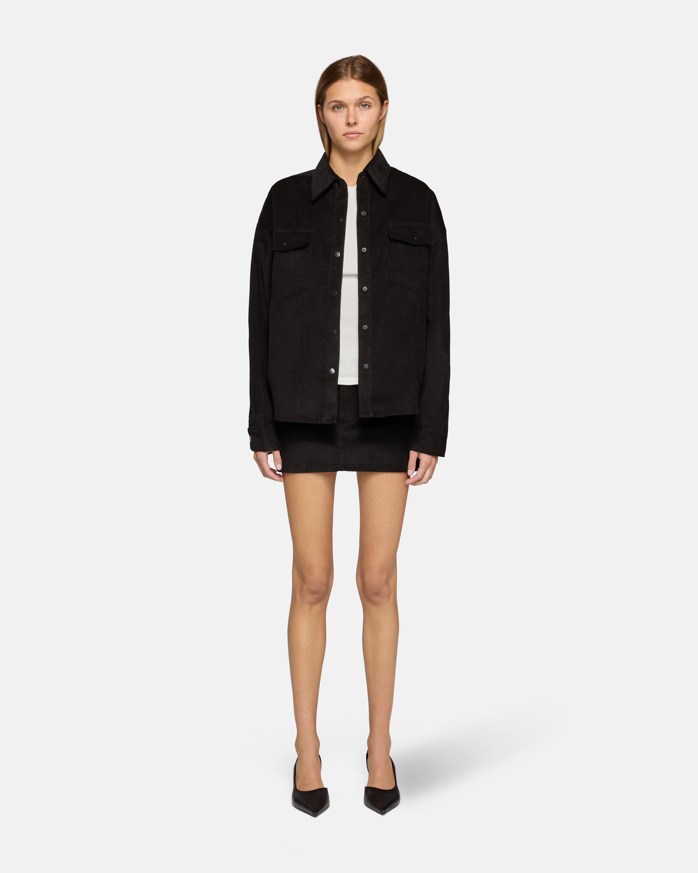 Daniele Shirt Jacket Black Corduroy