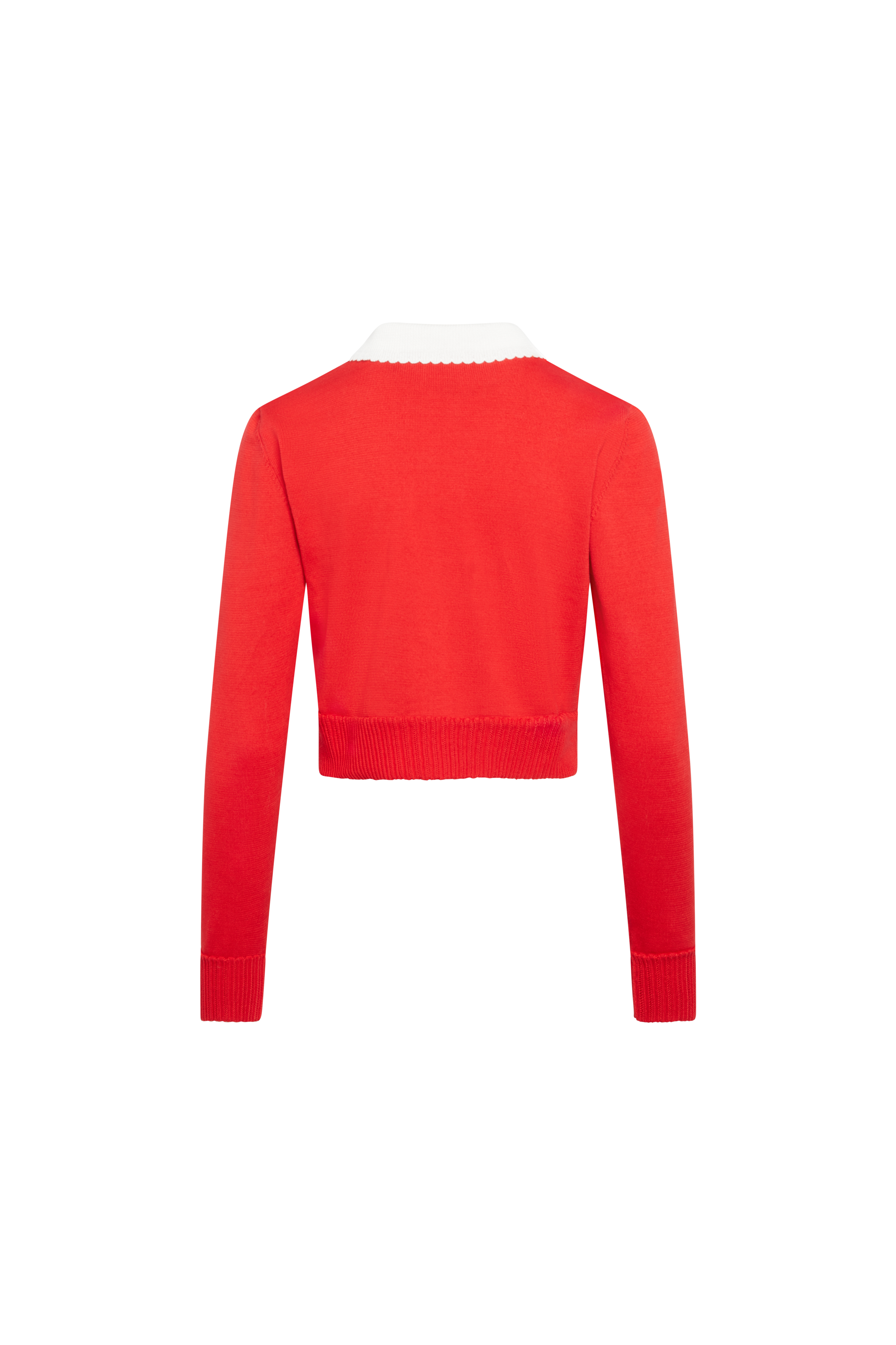 MS. PENNYWORTH CARDIGAN RED CROPPED