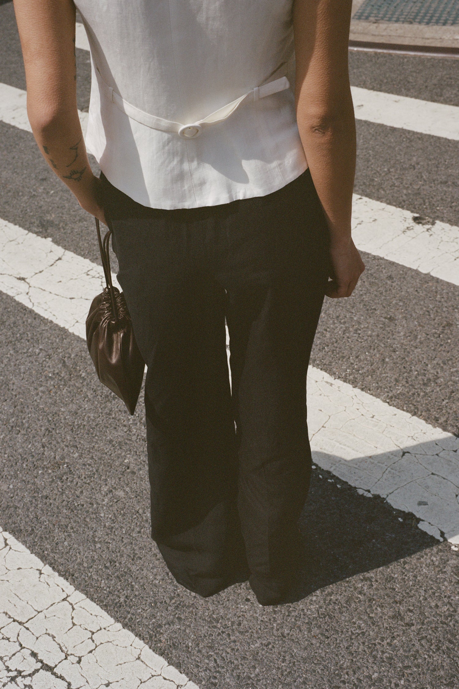 Bianca Linen Canvas Straight-Leg Pants