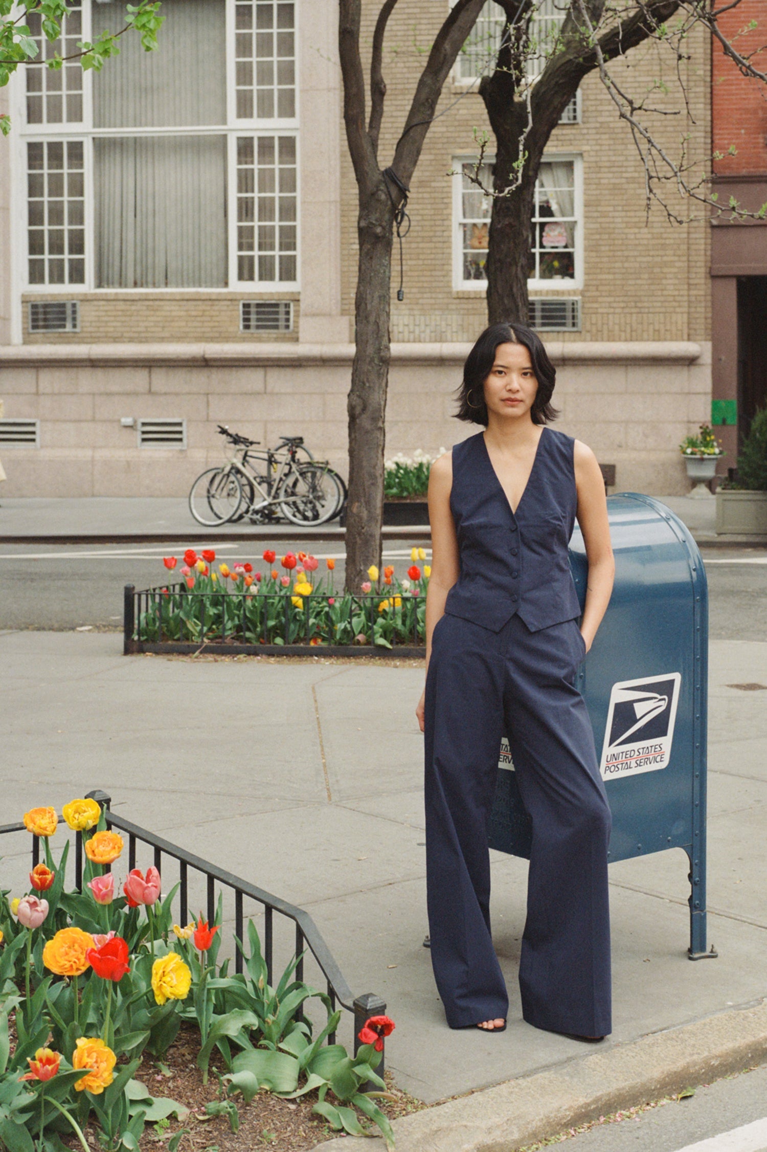 Bianca Textured Cotton Canvas Trousers