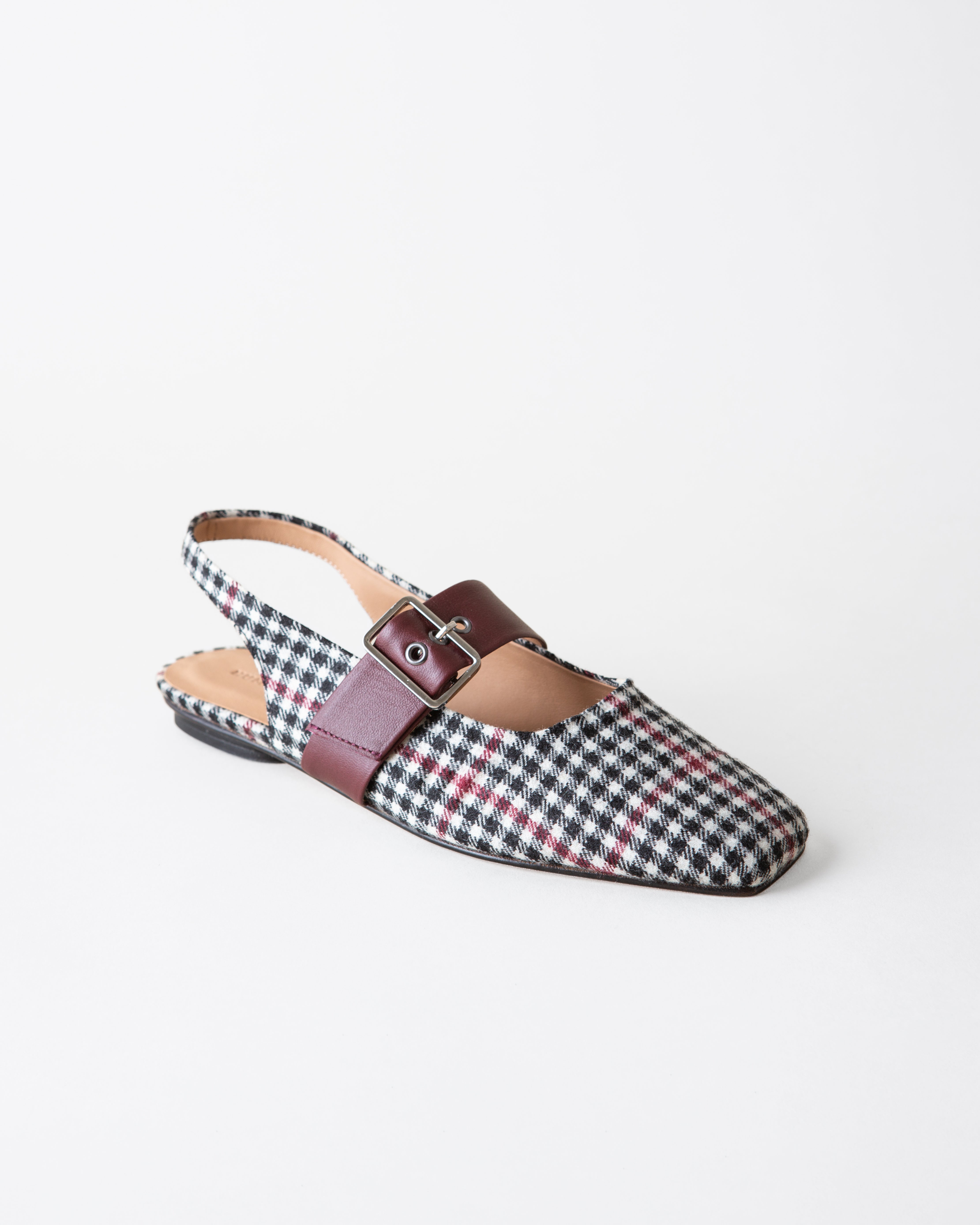 Farrah Slingback - Black + White Tweed