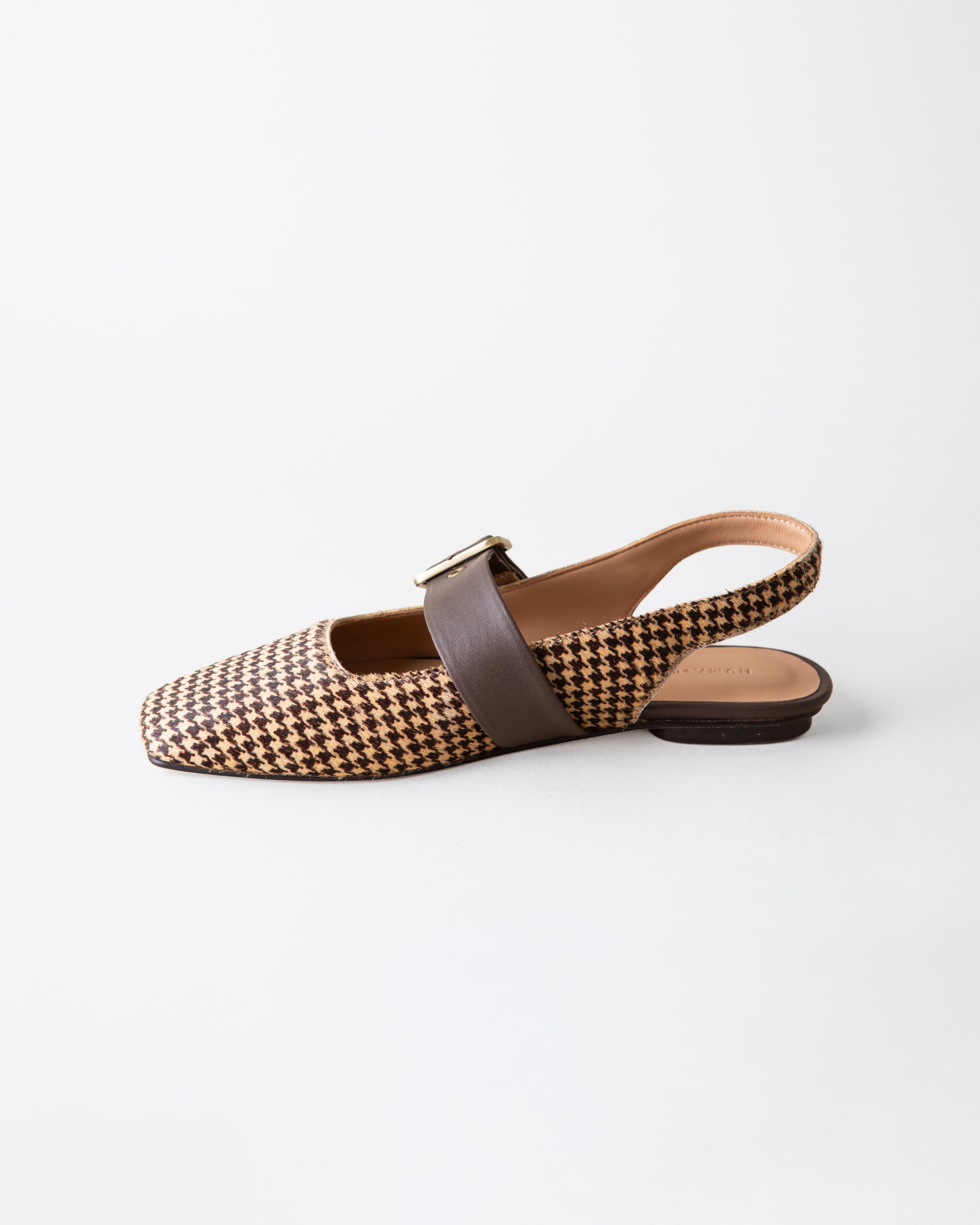 Farrah Slingback - Chocolate Tweed Calf Hair