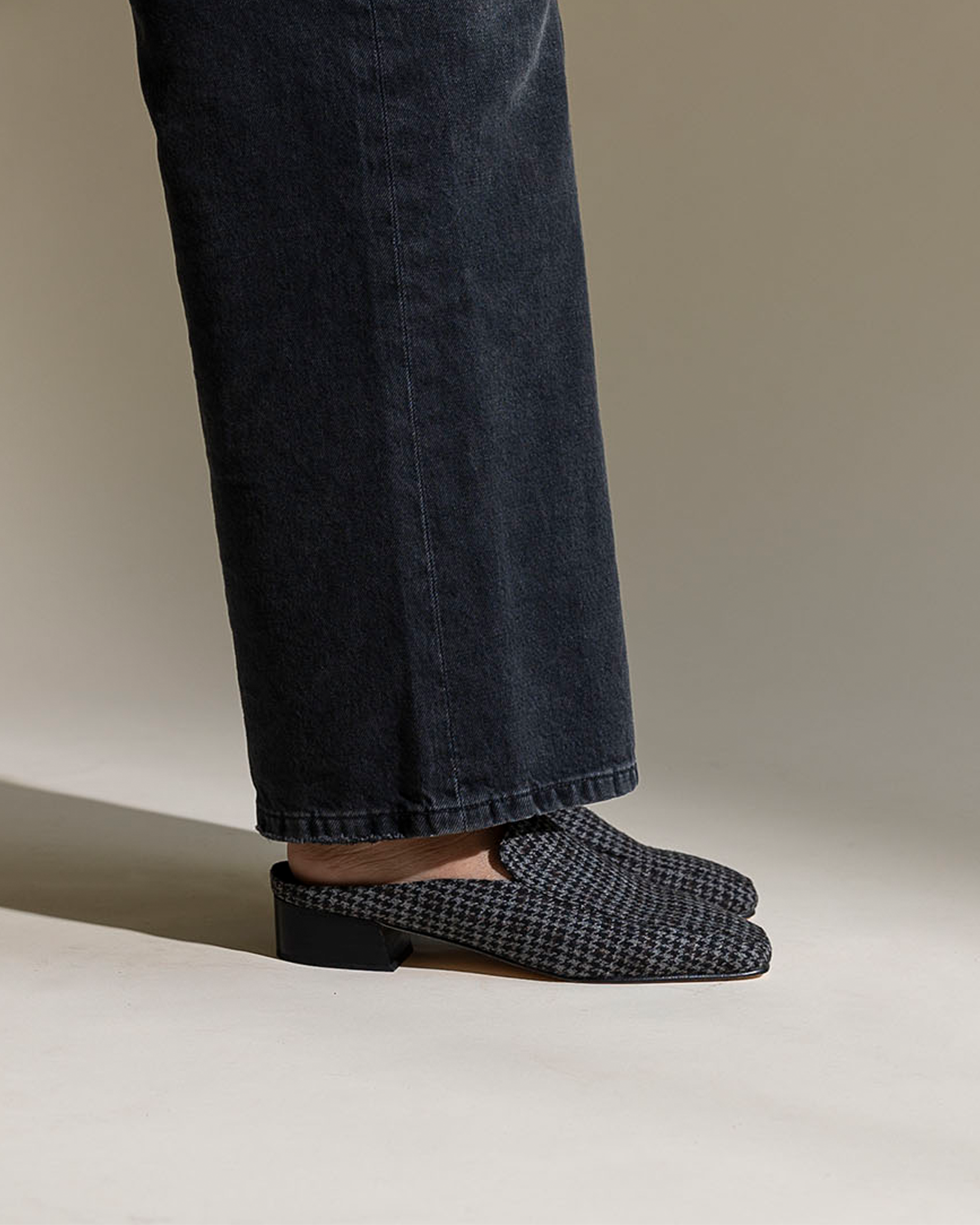 Felix Loafer Mule - Grey Tweed