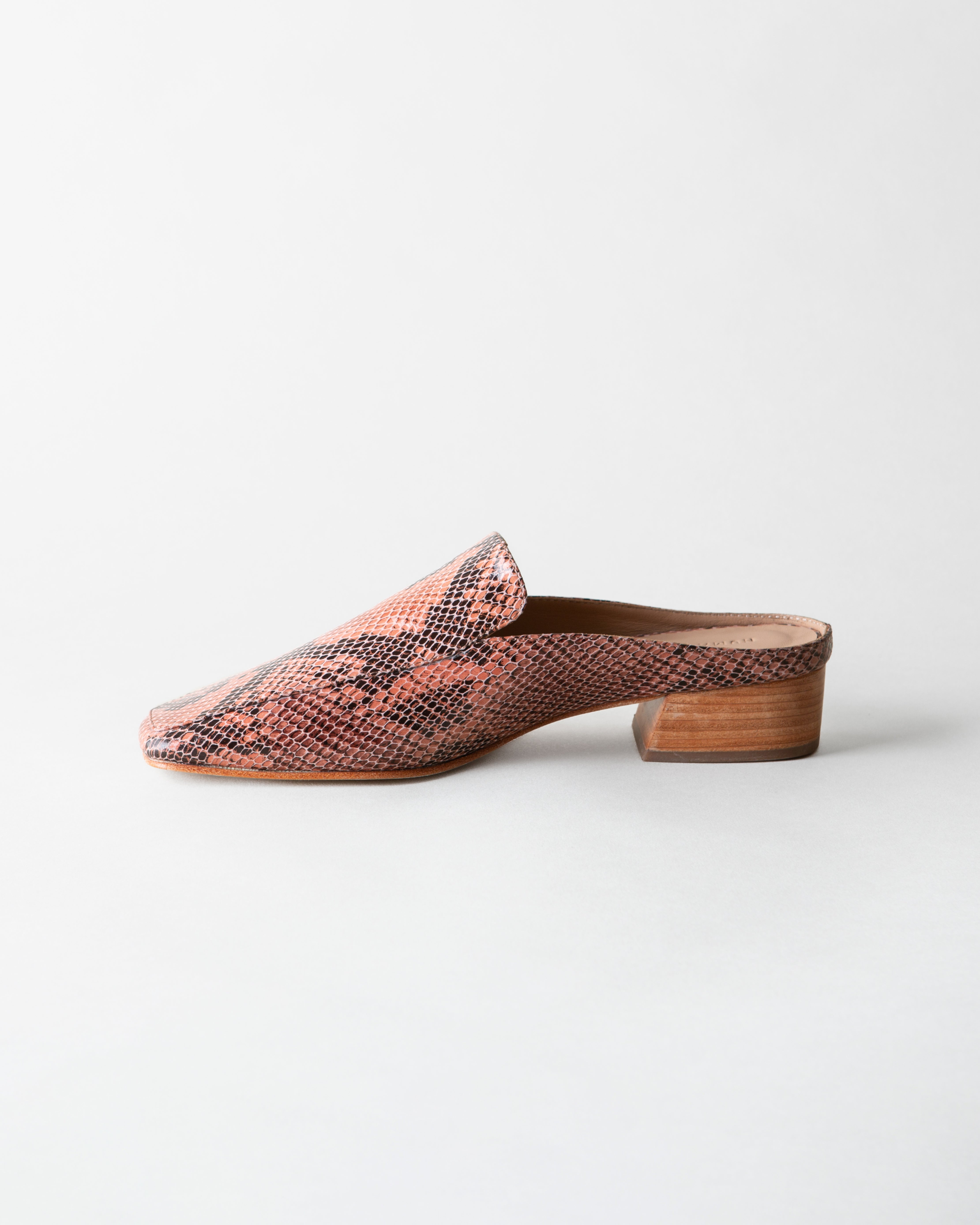 Felix Loafer Mule - Rose Snake