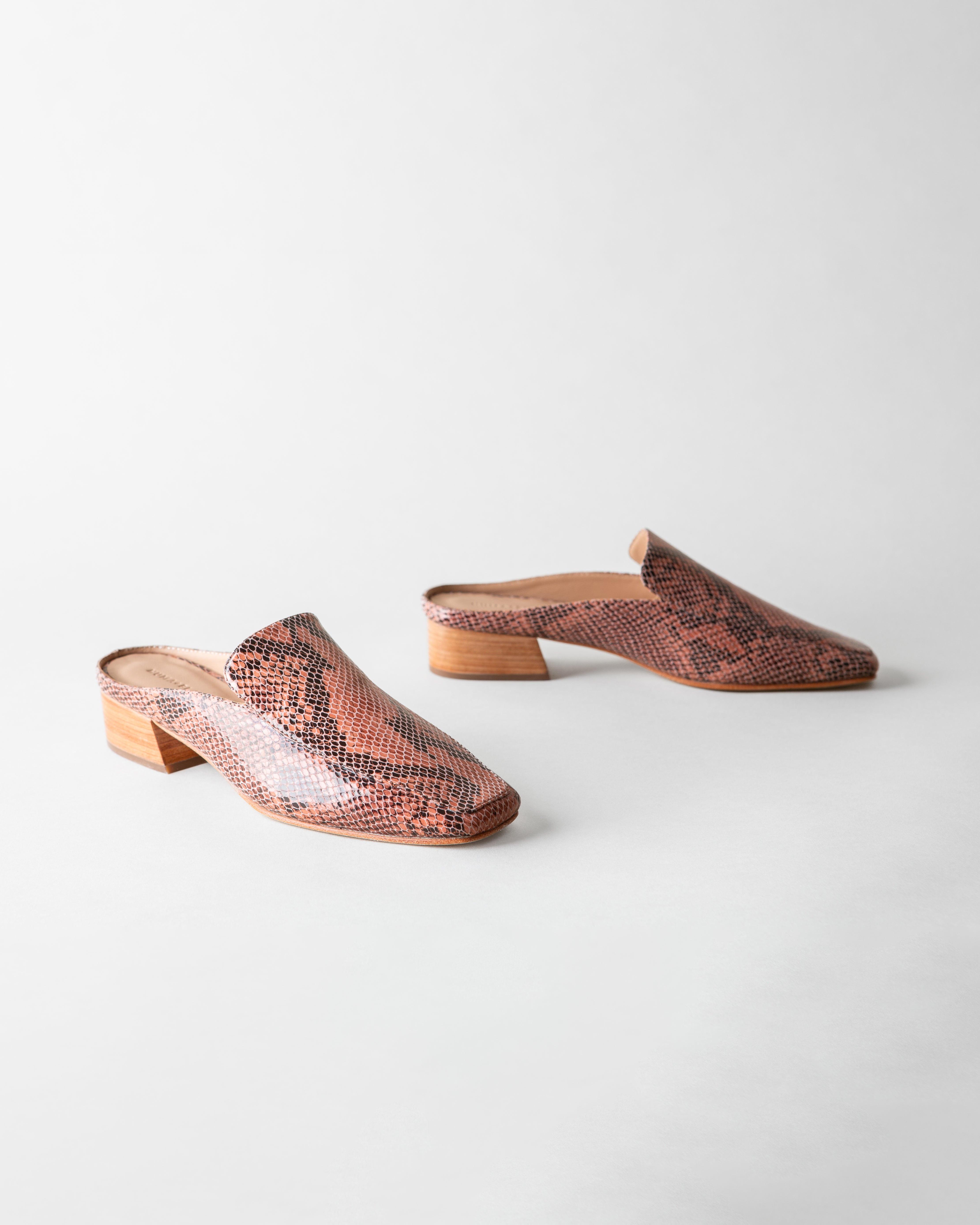 Felix Loafer Mule - Rose Snake