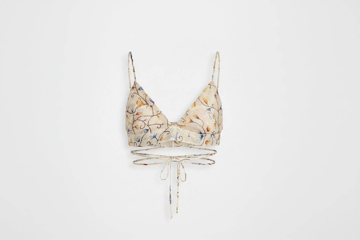 Floral Silk Bralette
