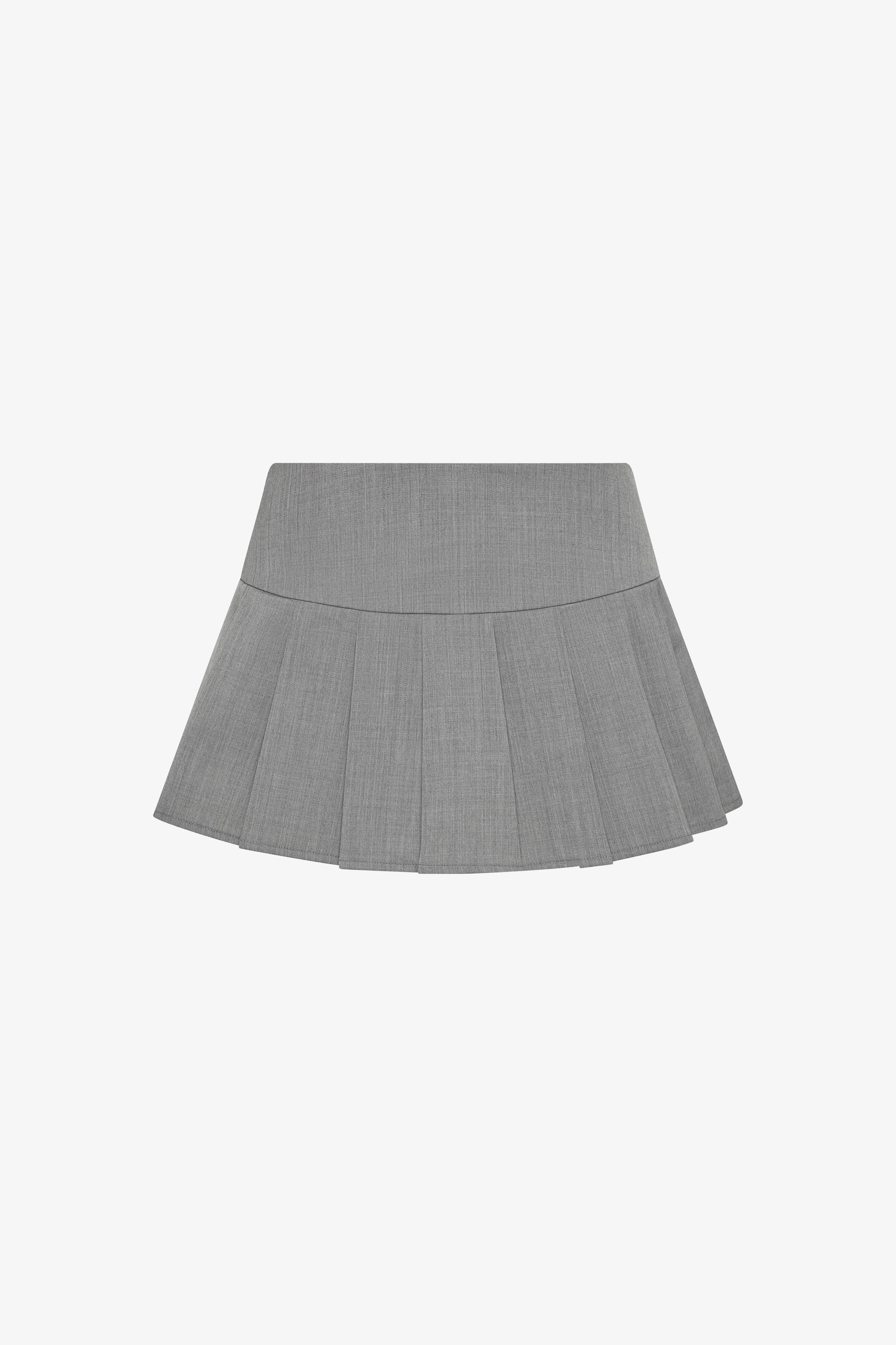 The Kaia skirt in a white background. 100% made from sustainable deadstock material.