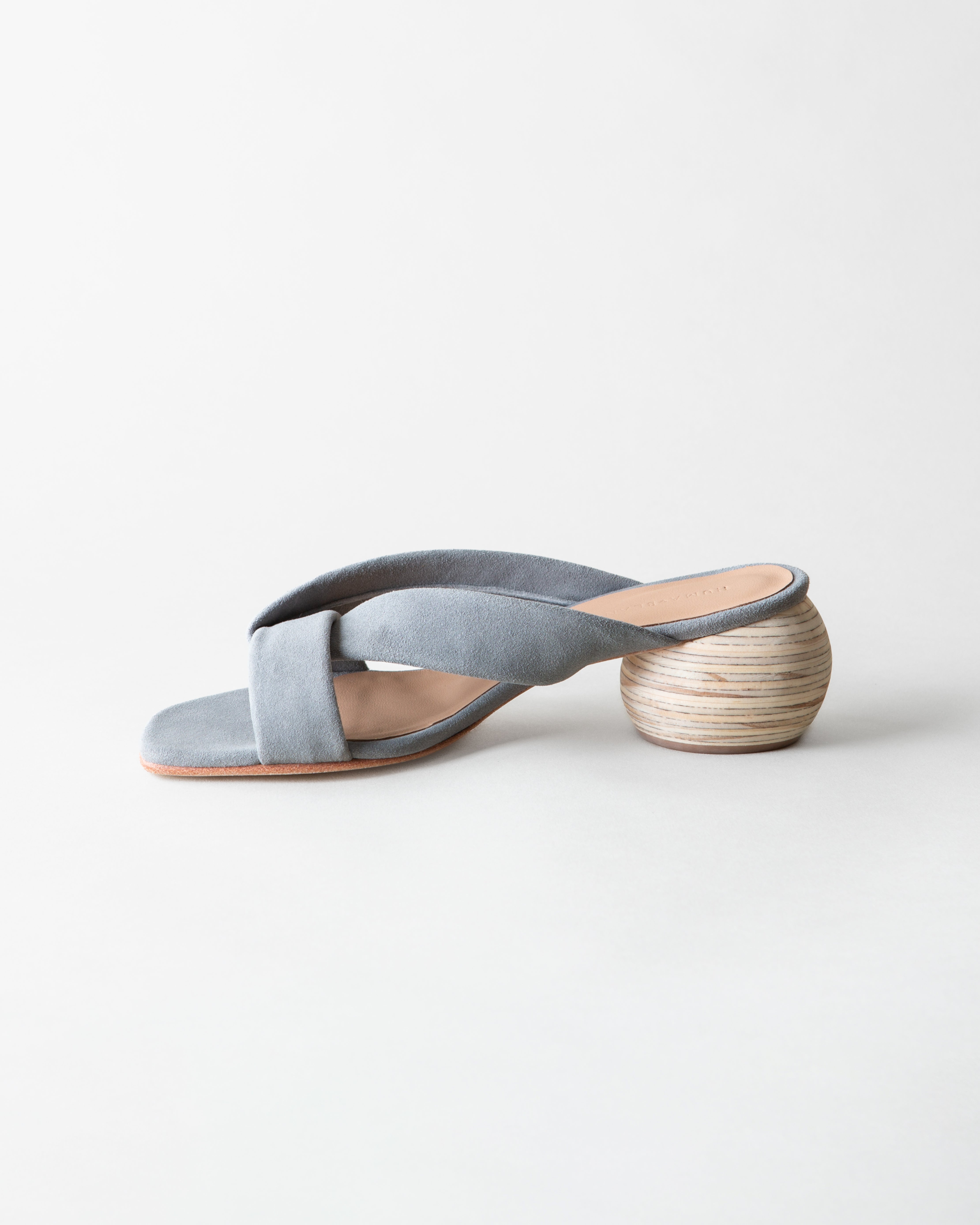 Kira Heeled Sandal - Grey Suede