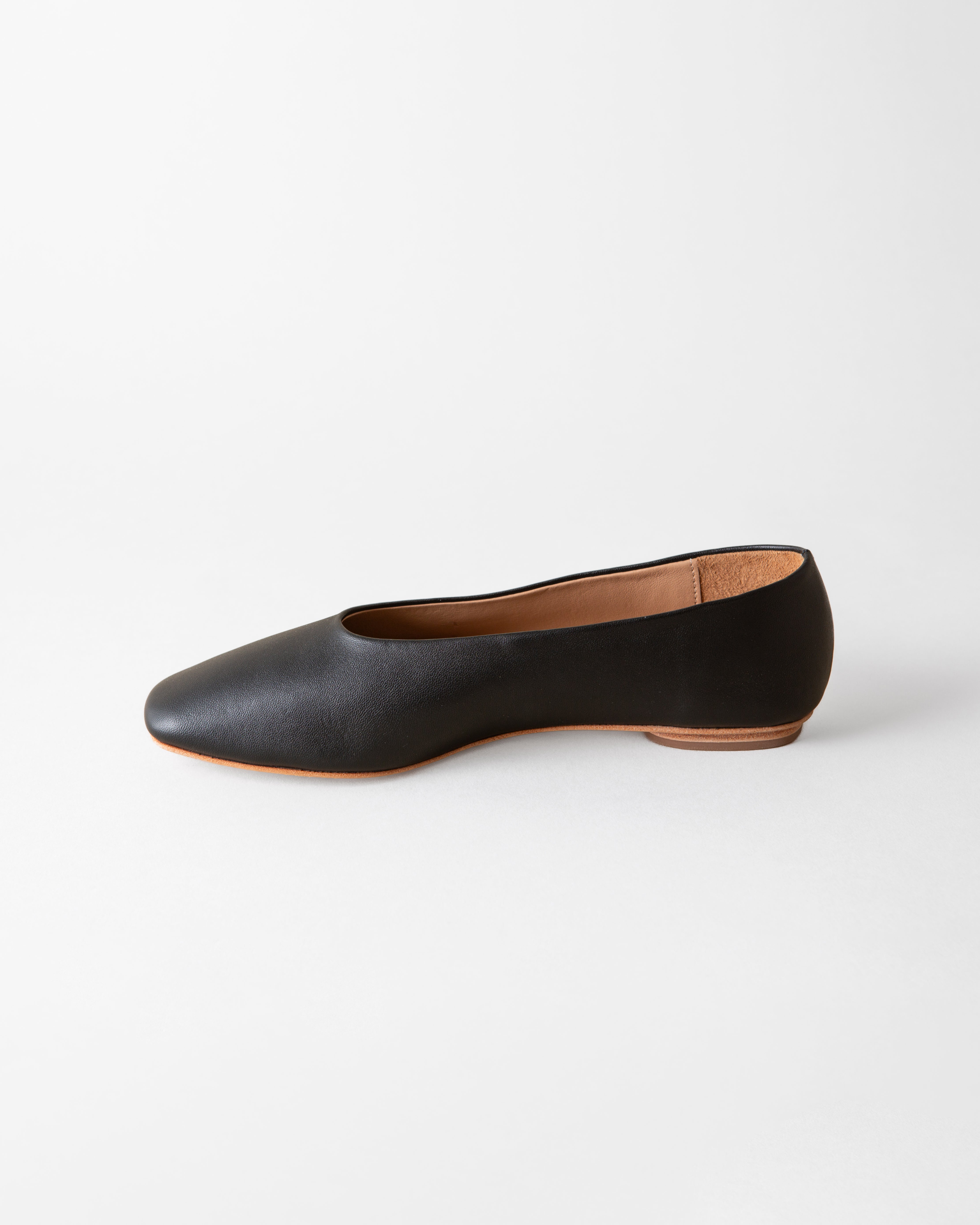 Margaux Ballet Flat - Coal Nappa
