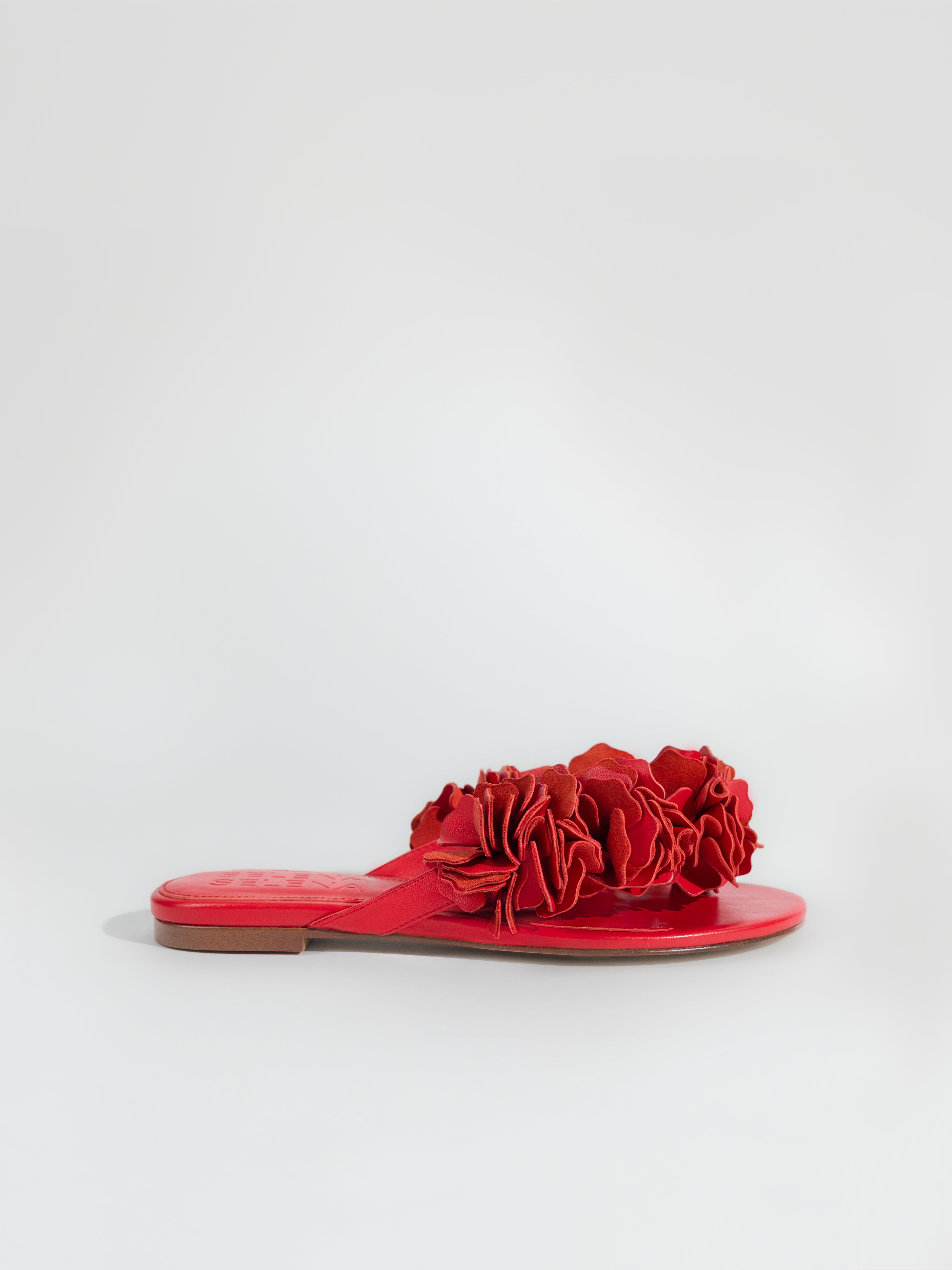 The Florist Flat Sandal in Red