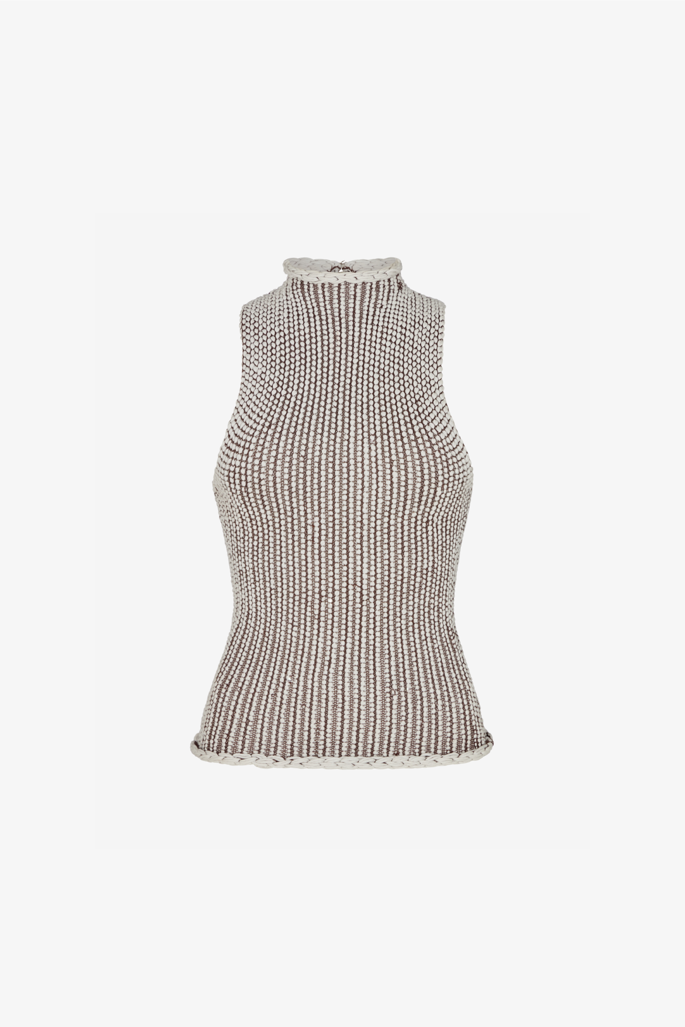 The sachi top in a white background. 100% cotton knit.