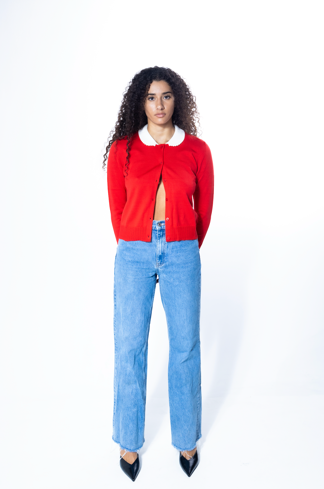 MS. PENNYWORTH CARDIGAN RED LONG