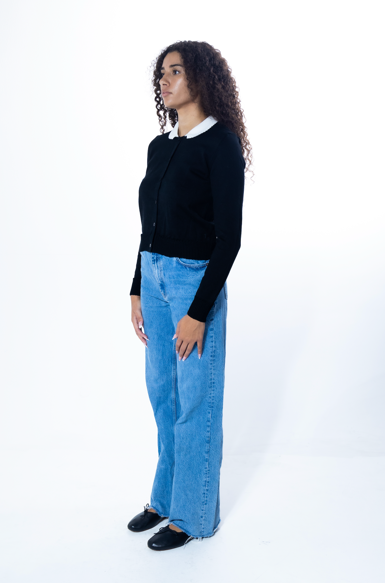 MS. PENNYWORTH CARDIGAN BLACK LONG