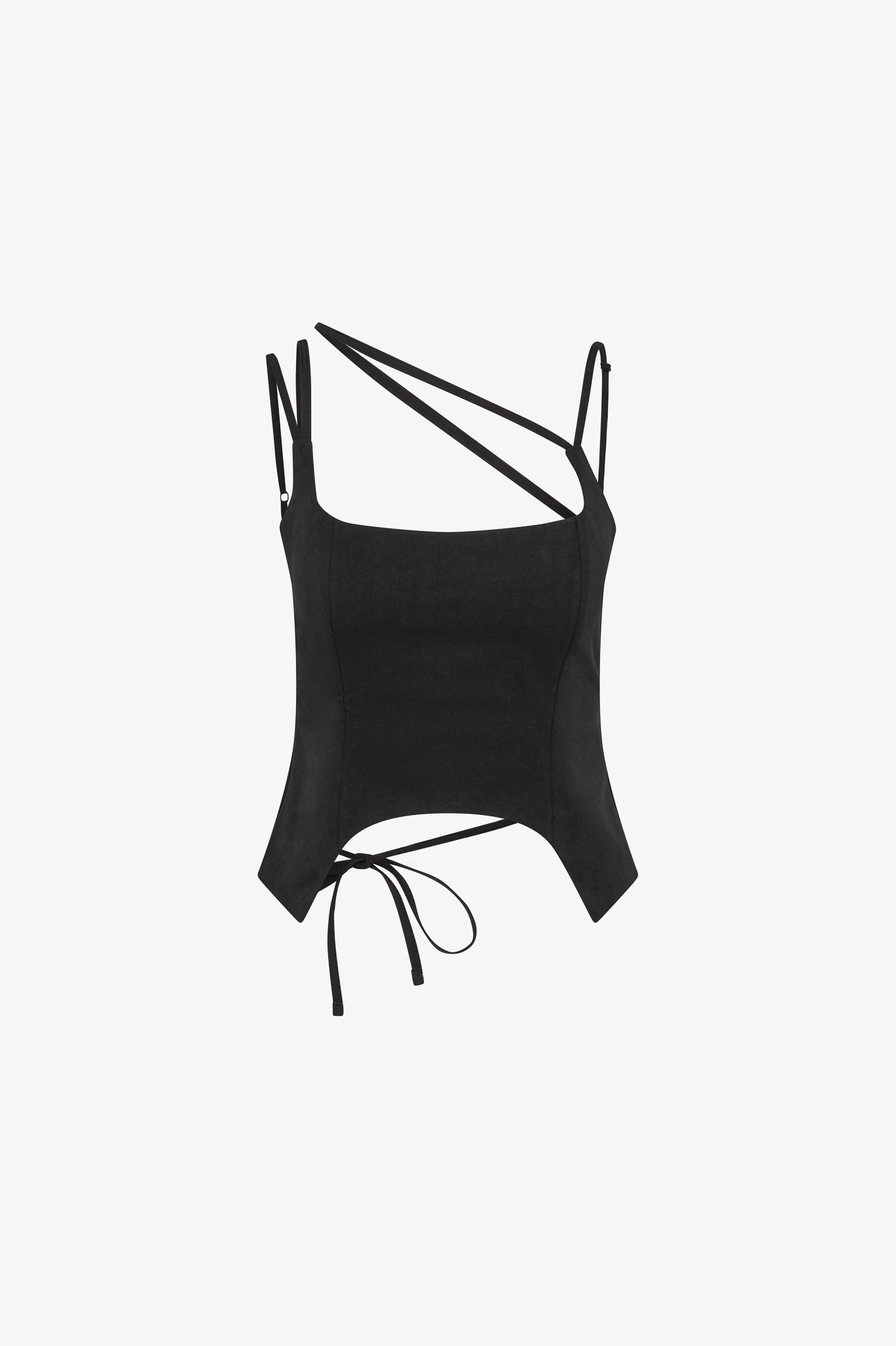 The black u top in a white background. Heavyweight 100% Organic Cotton.