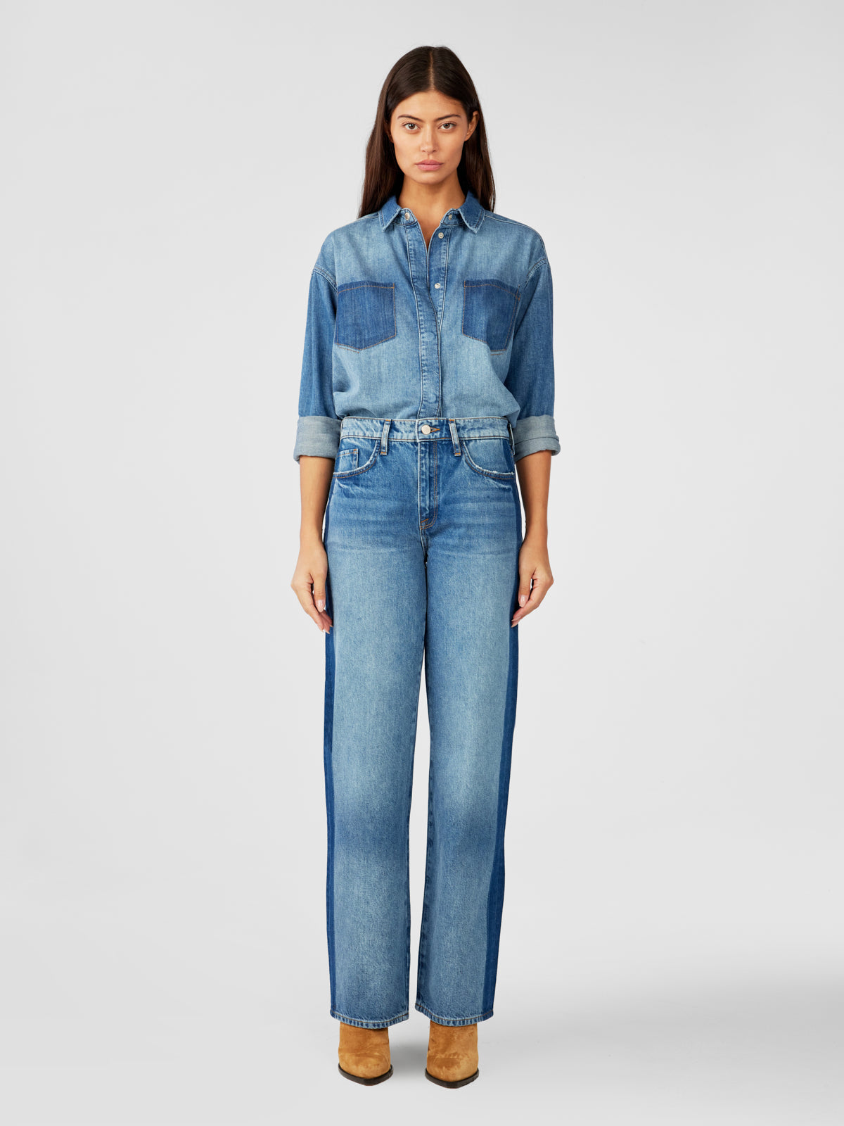 Charlotte Oversized Denim Shirt - Shadow Indigo