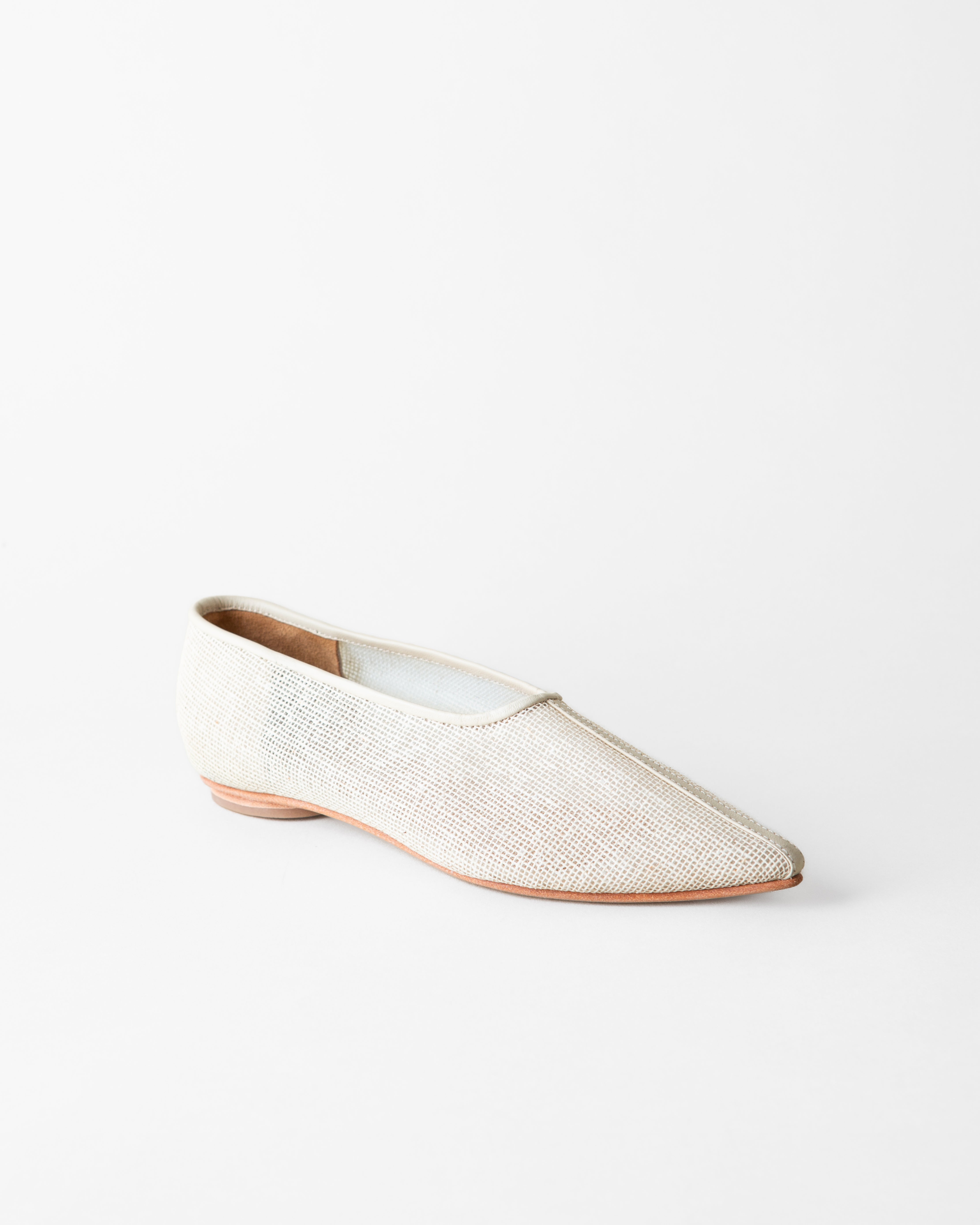 Zelda Pointed Toe Flat - Natural Jute