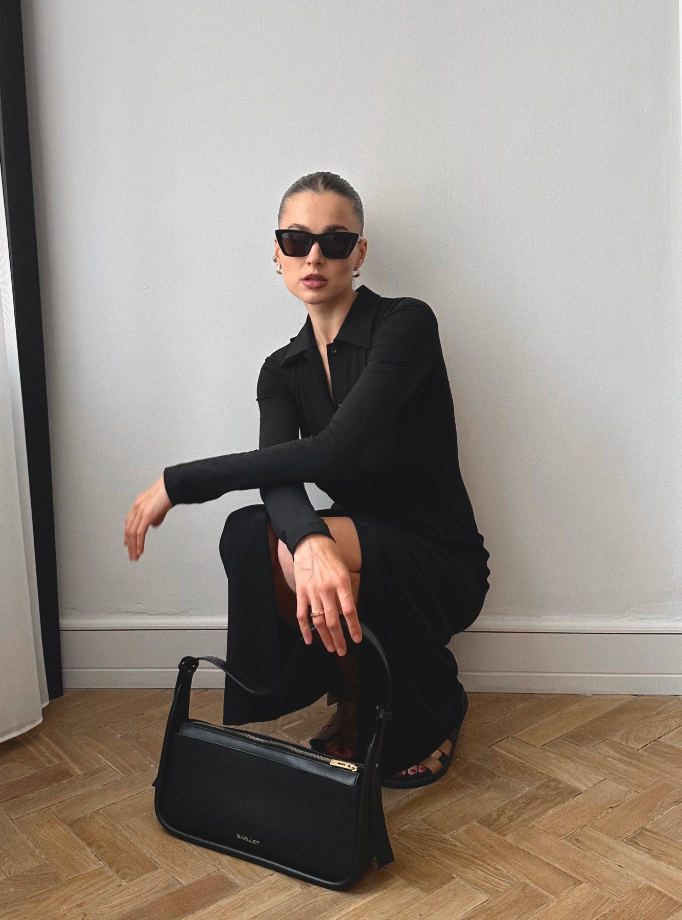 Aura Longsleeve Dress in Black