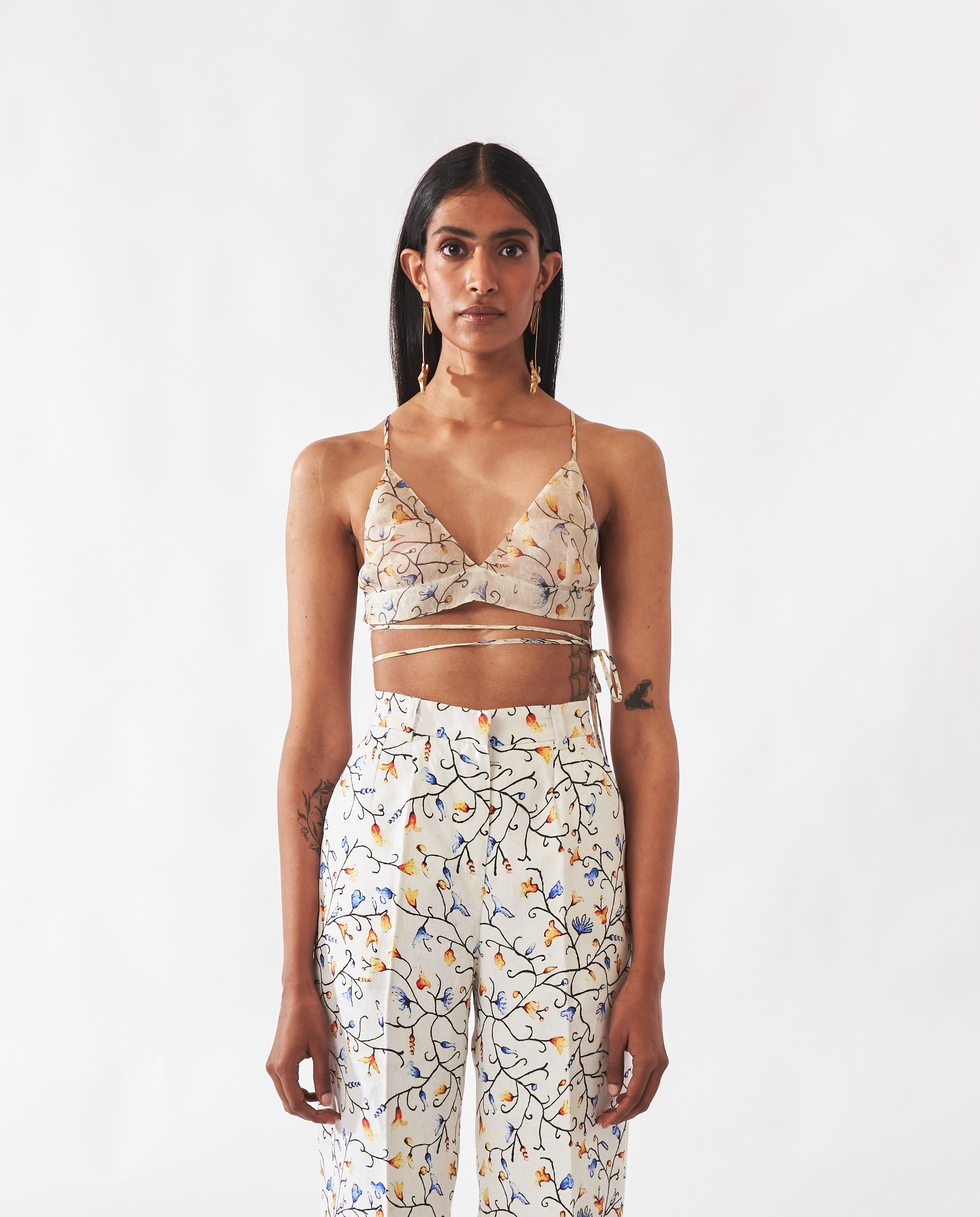 Floral Silk Bralette