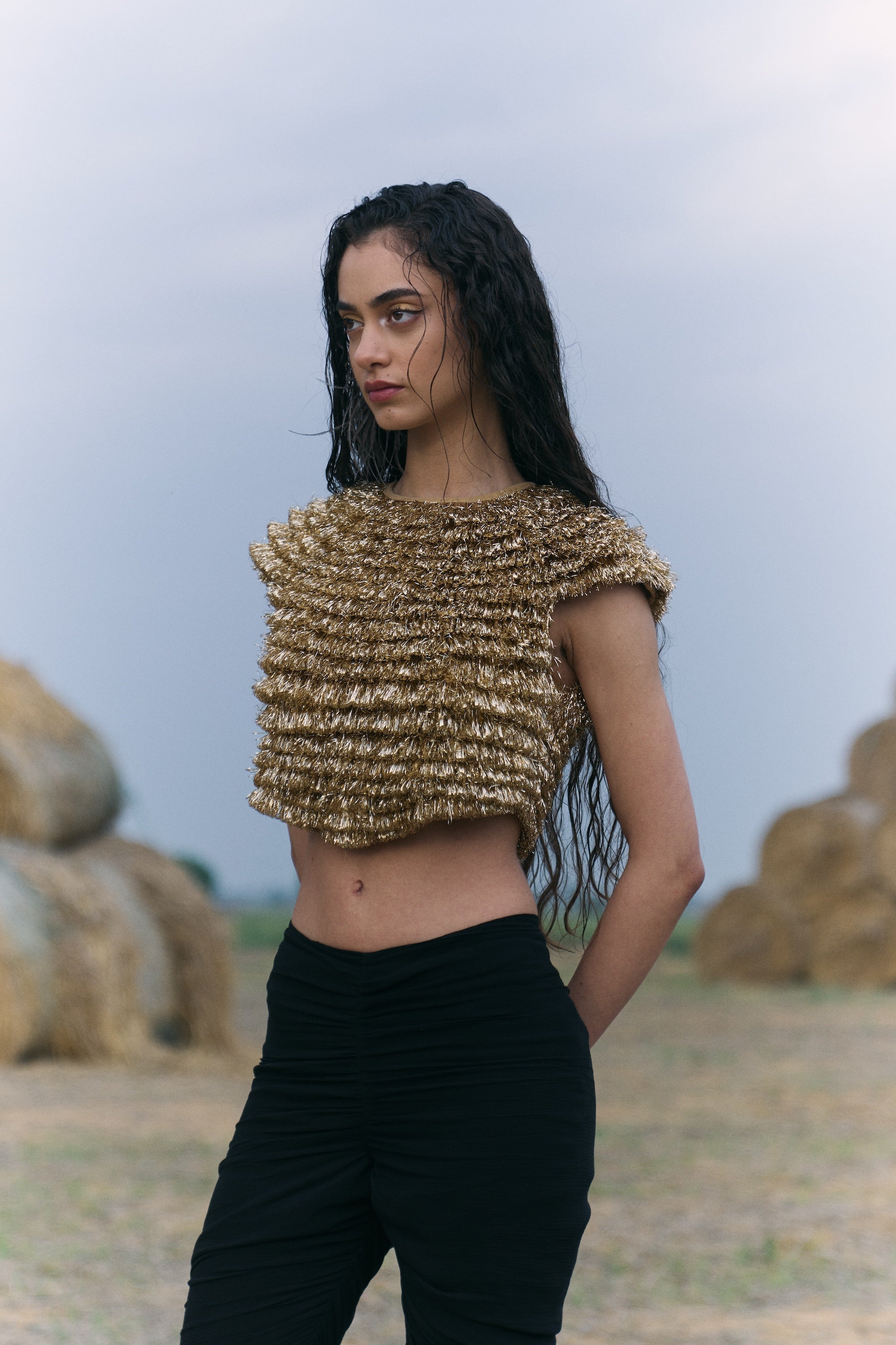 Golden Kiran Cropped Top