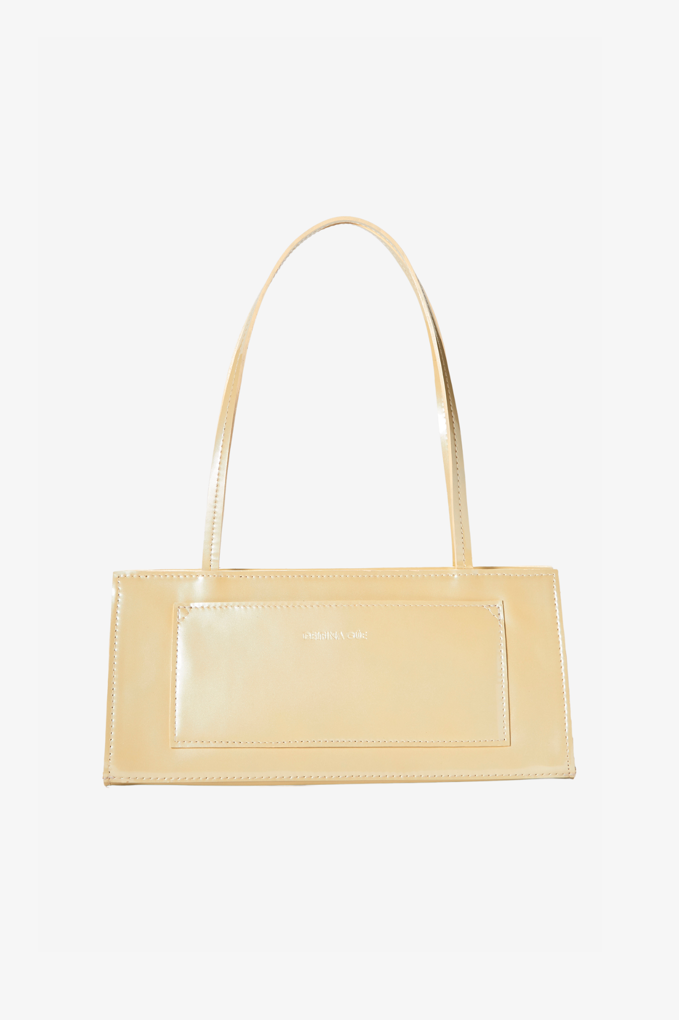 The hotdog sand bag in a white background. 100% made from deadstock leather.