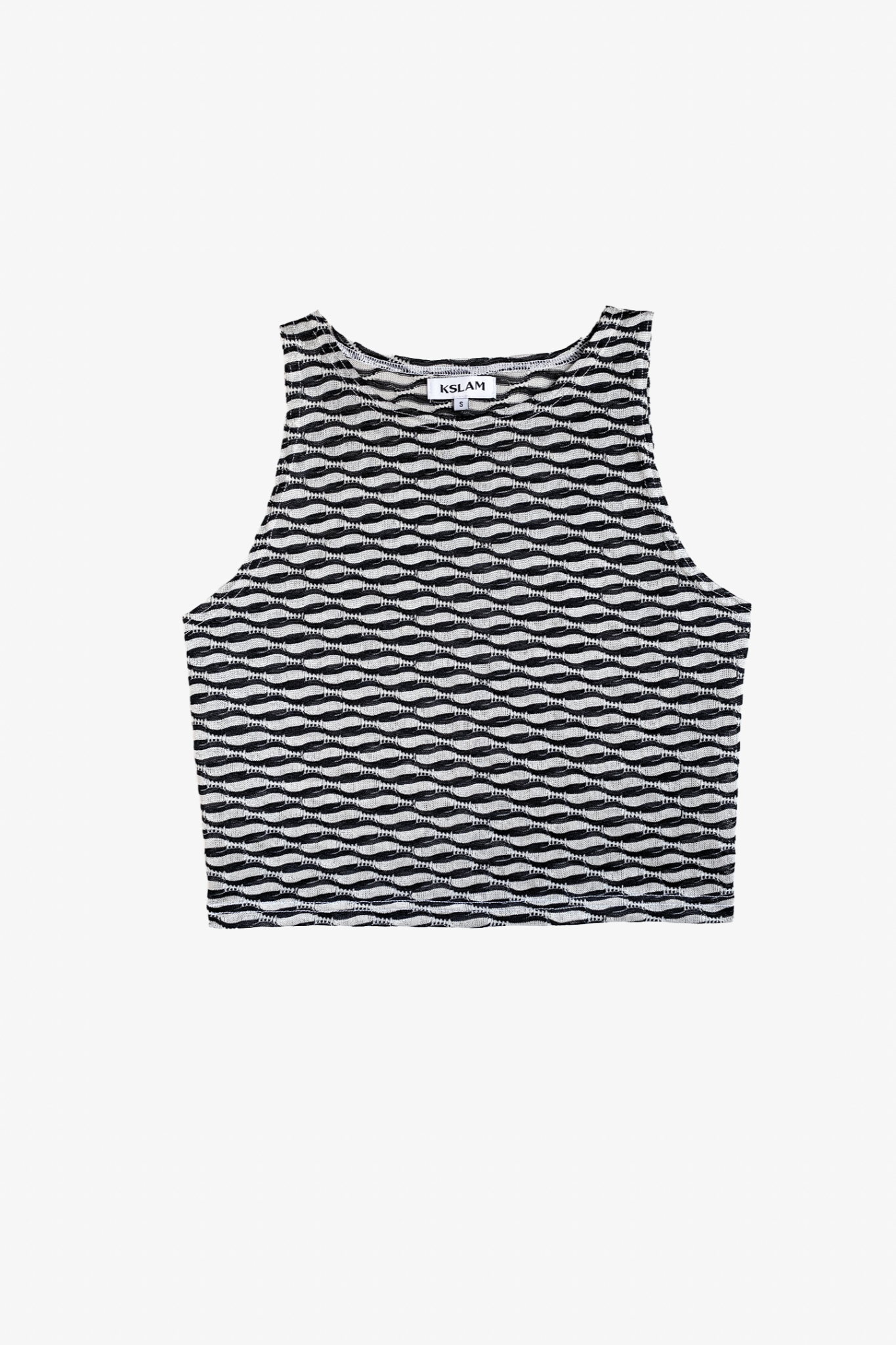 The ivy tank in a white background. 100% deadstock Missoni-like fabric.