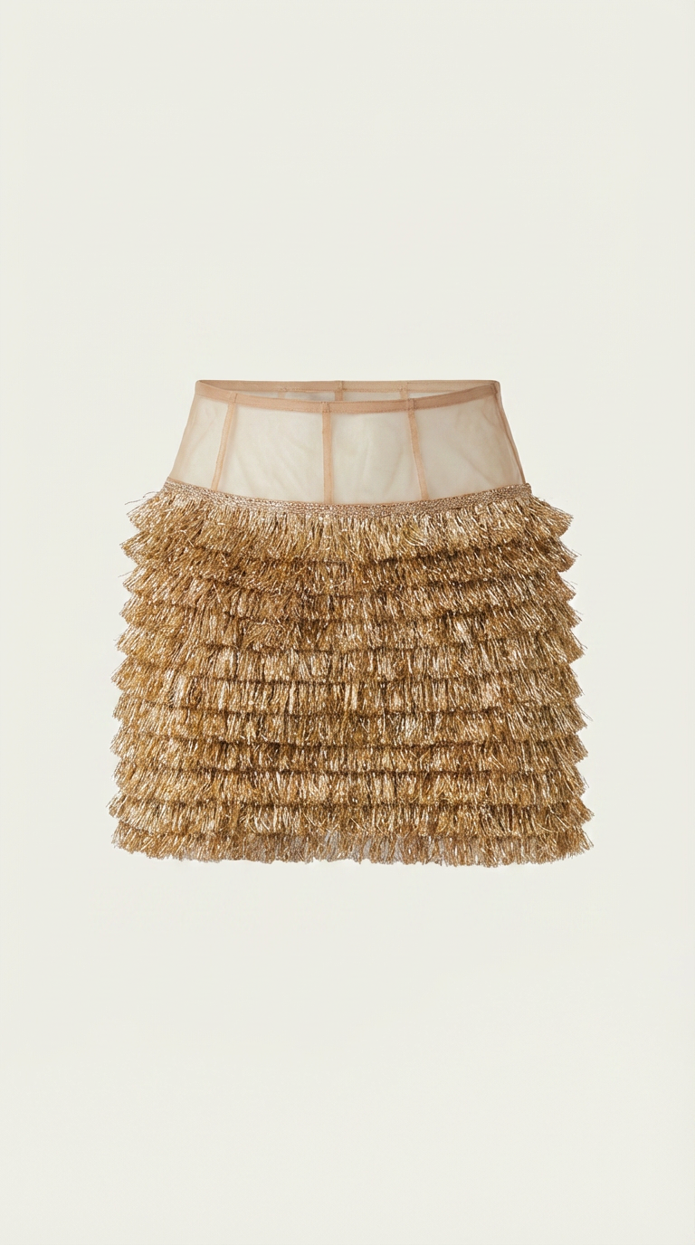Kiran Golden Mini Skirt