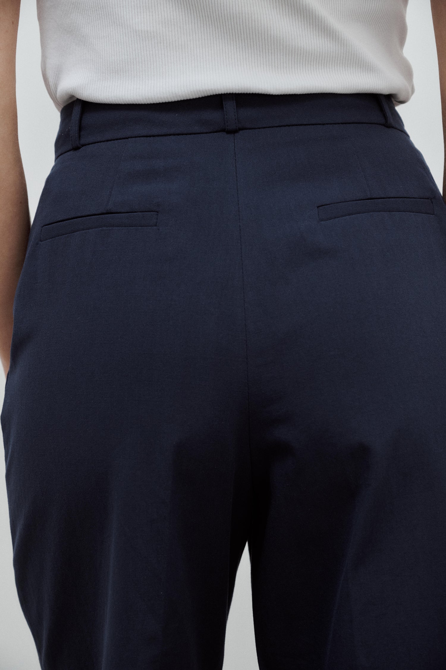 Bianca Textured Cotton Canvas Trousers