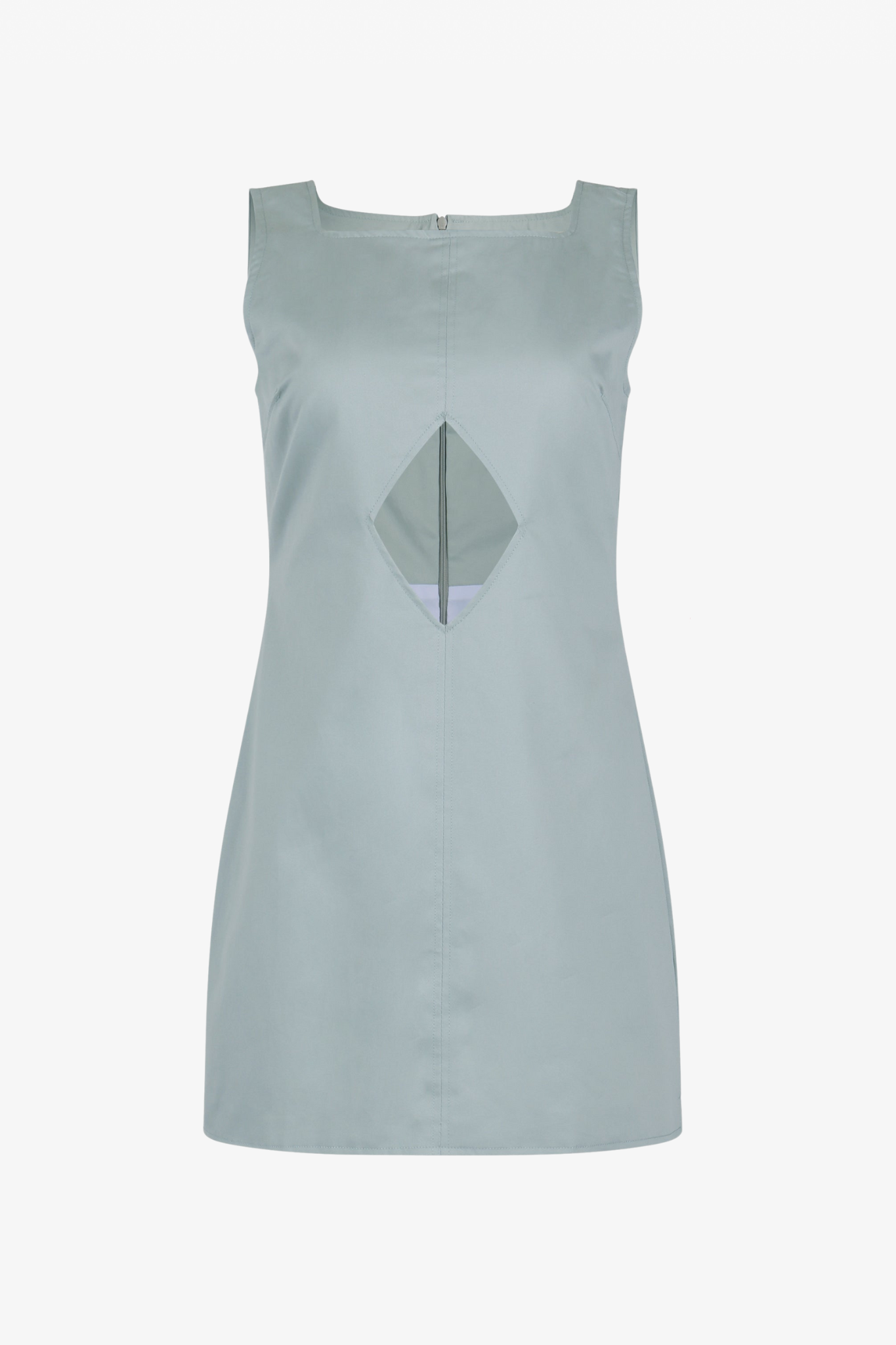 The pellicano sea mini dress in a white background. 100% Deadstock material blend.