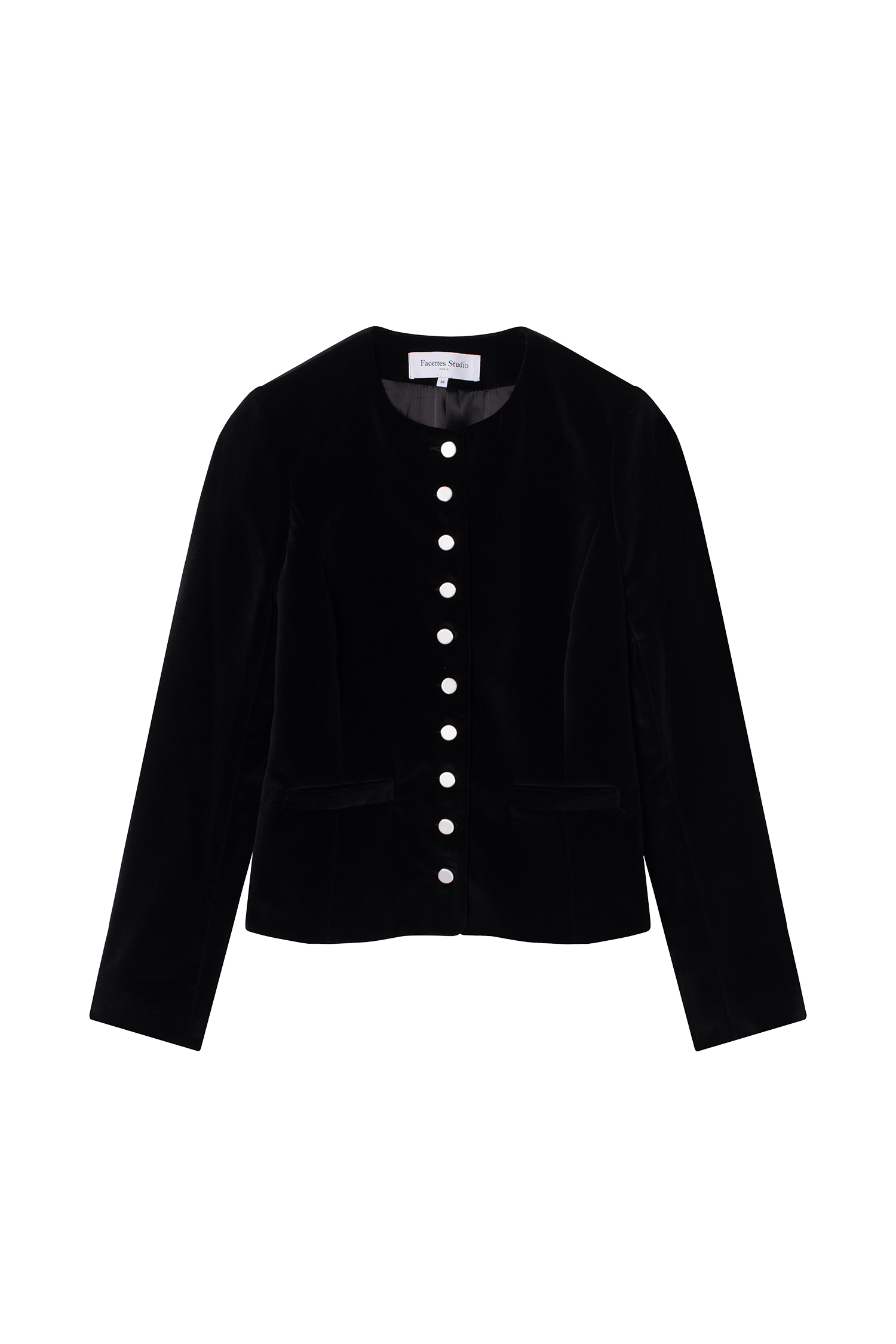 Nicole Black Cotton Velvet Jacket