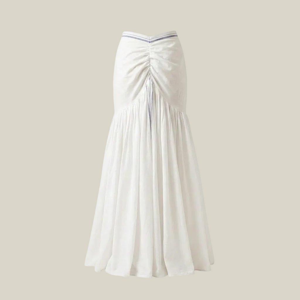 Low Waist Khadi Dhoti Maxi Skirt