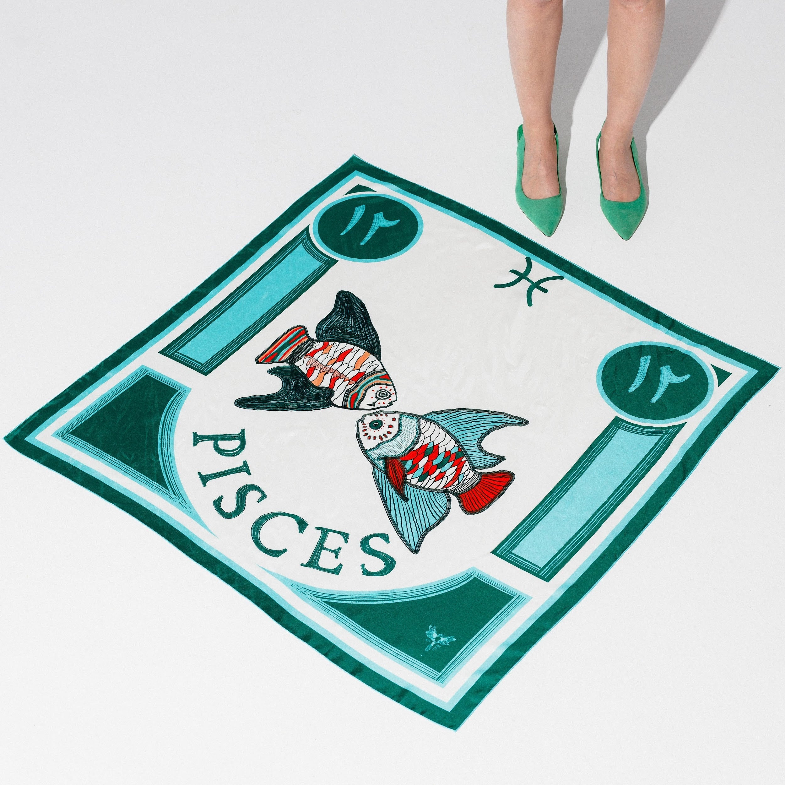 Pisces | Square Silk Scarf