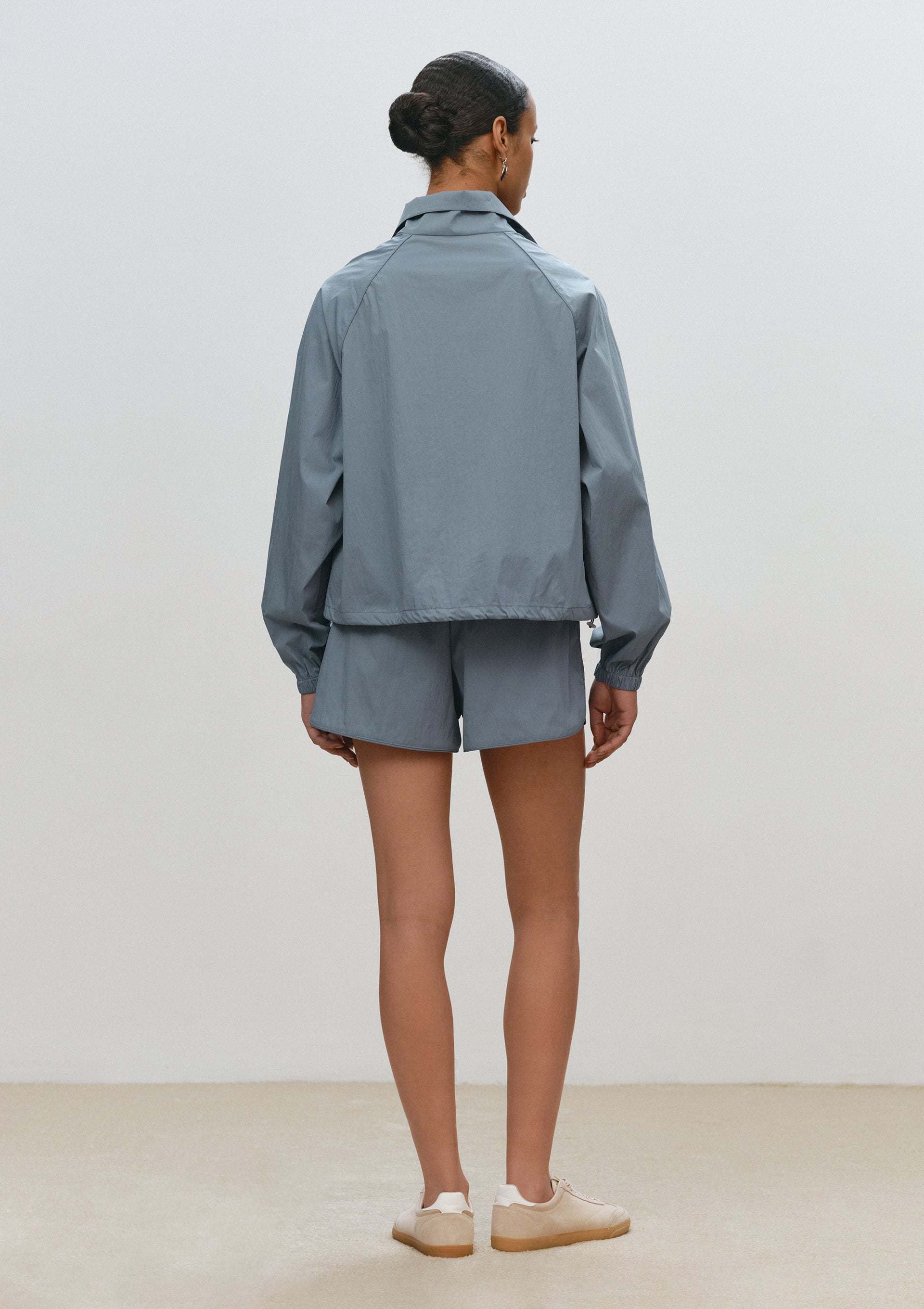 Zipped Anorak With Front Pockets in Blue