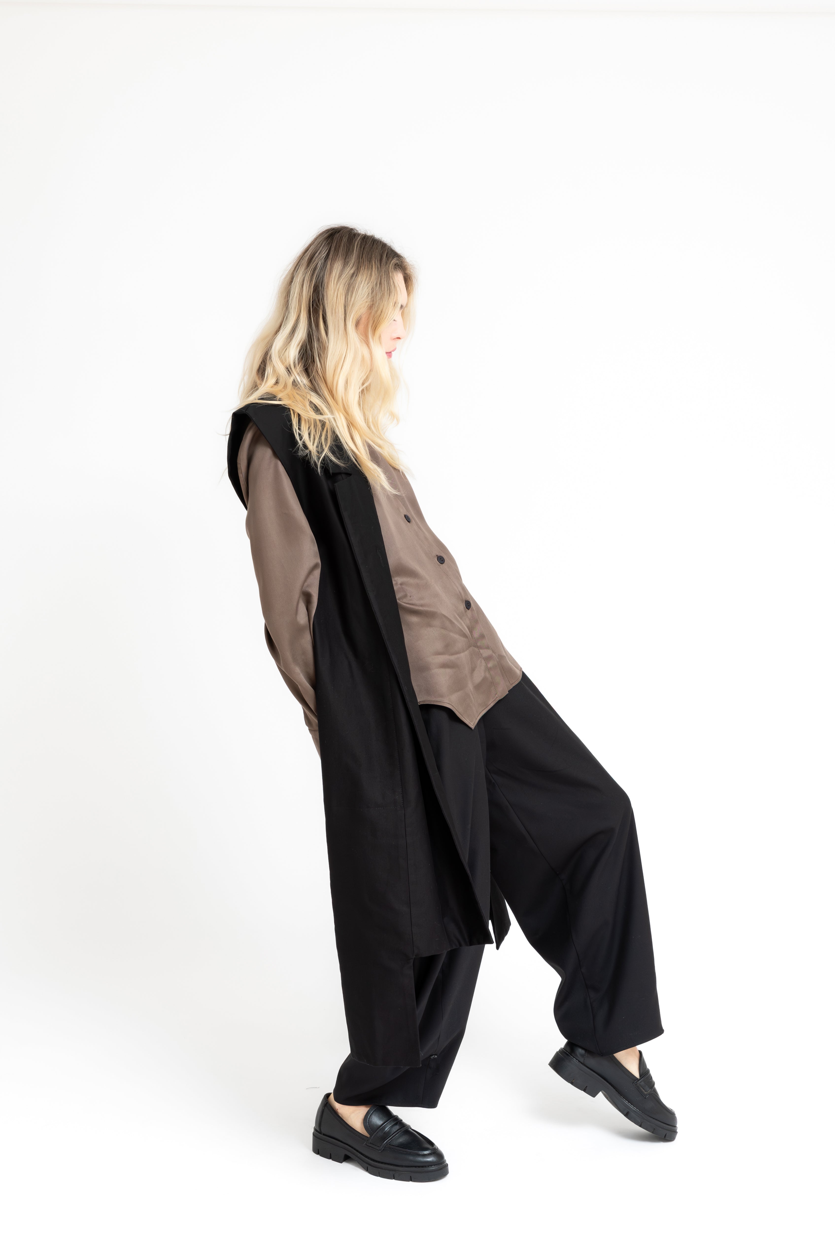 Steinfall Structured Asymmetric Cuts Long Vest