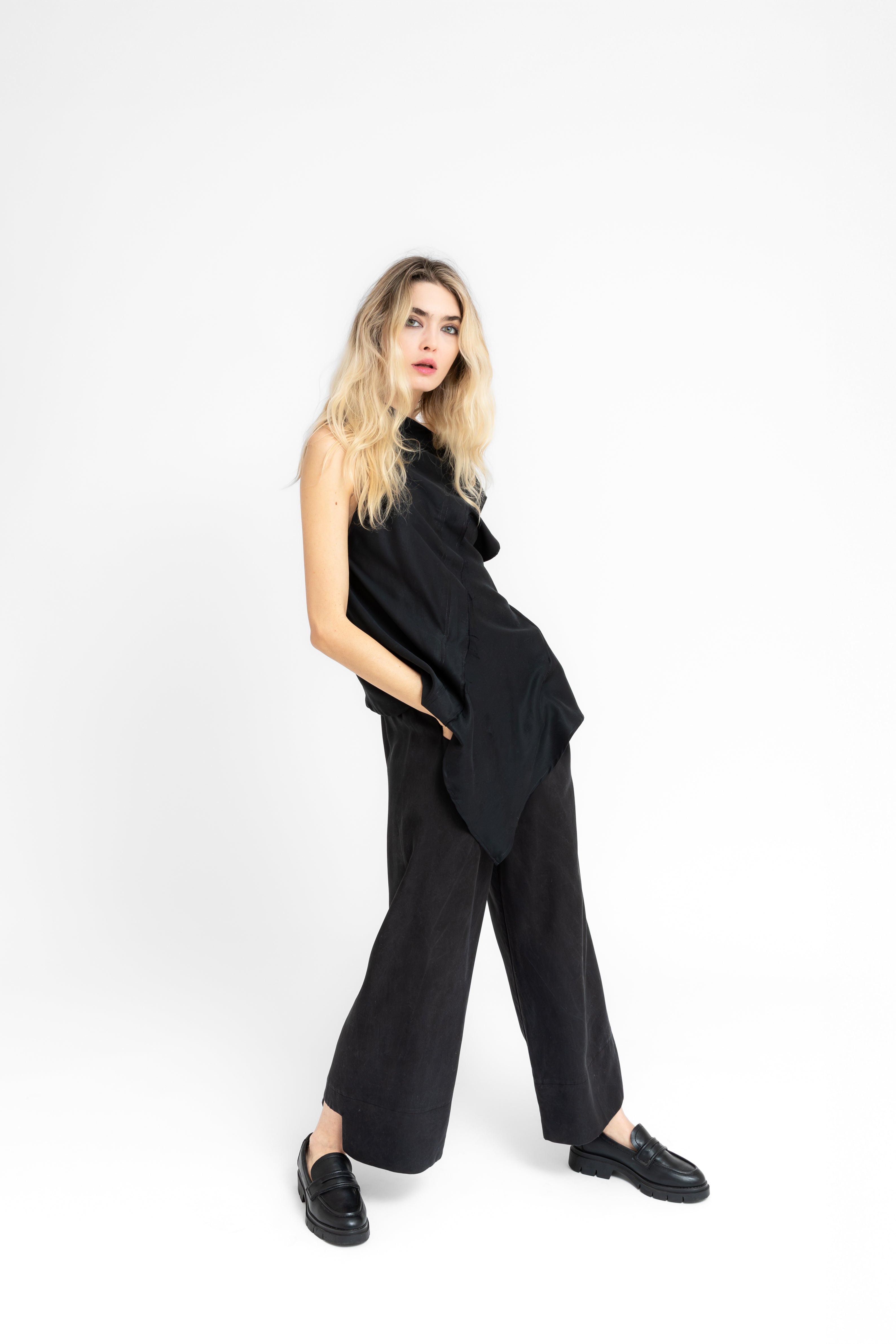 Geometric Square Cuts Cullottes Trousers