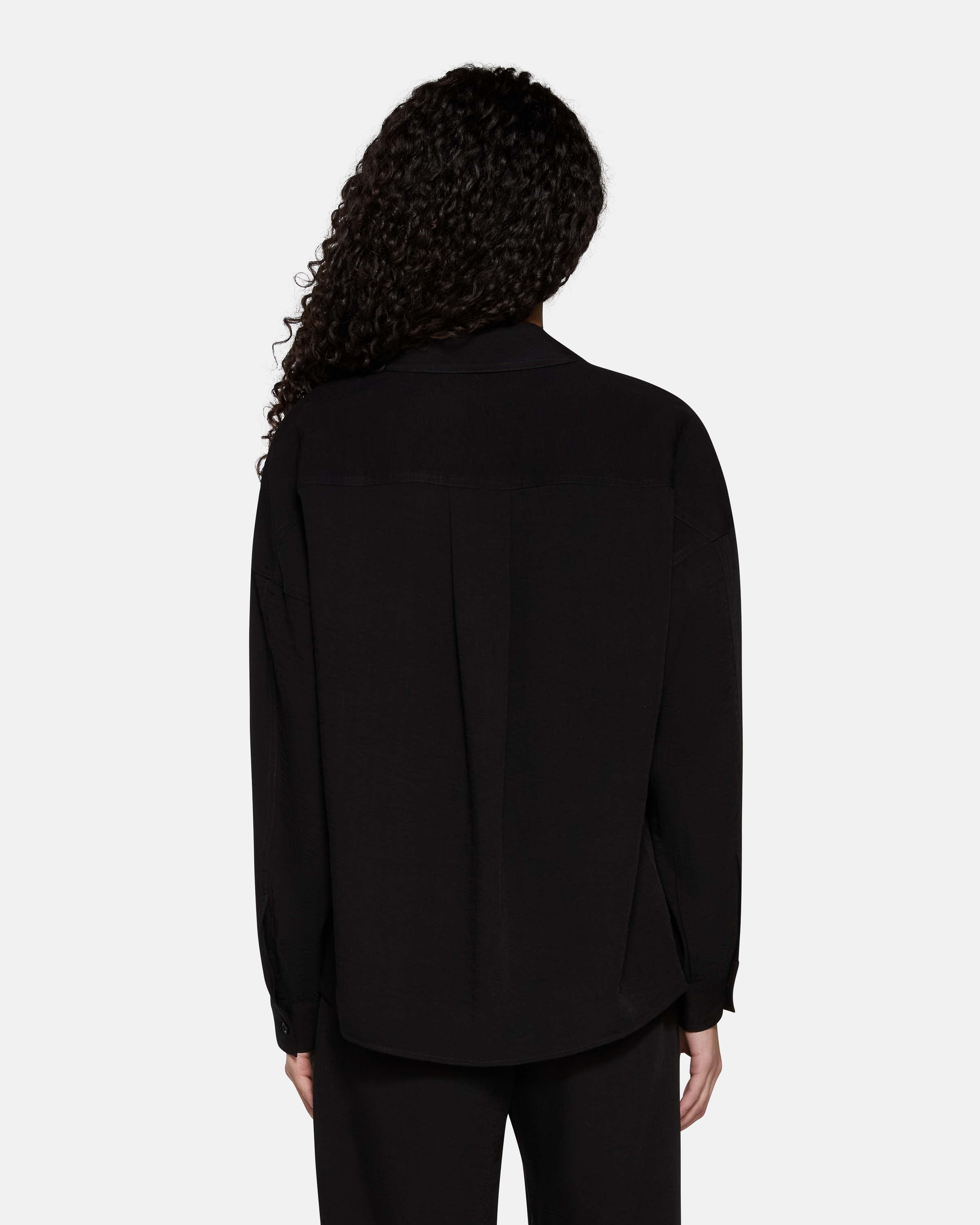 Adeline Button Down Black Linen