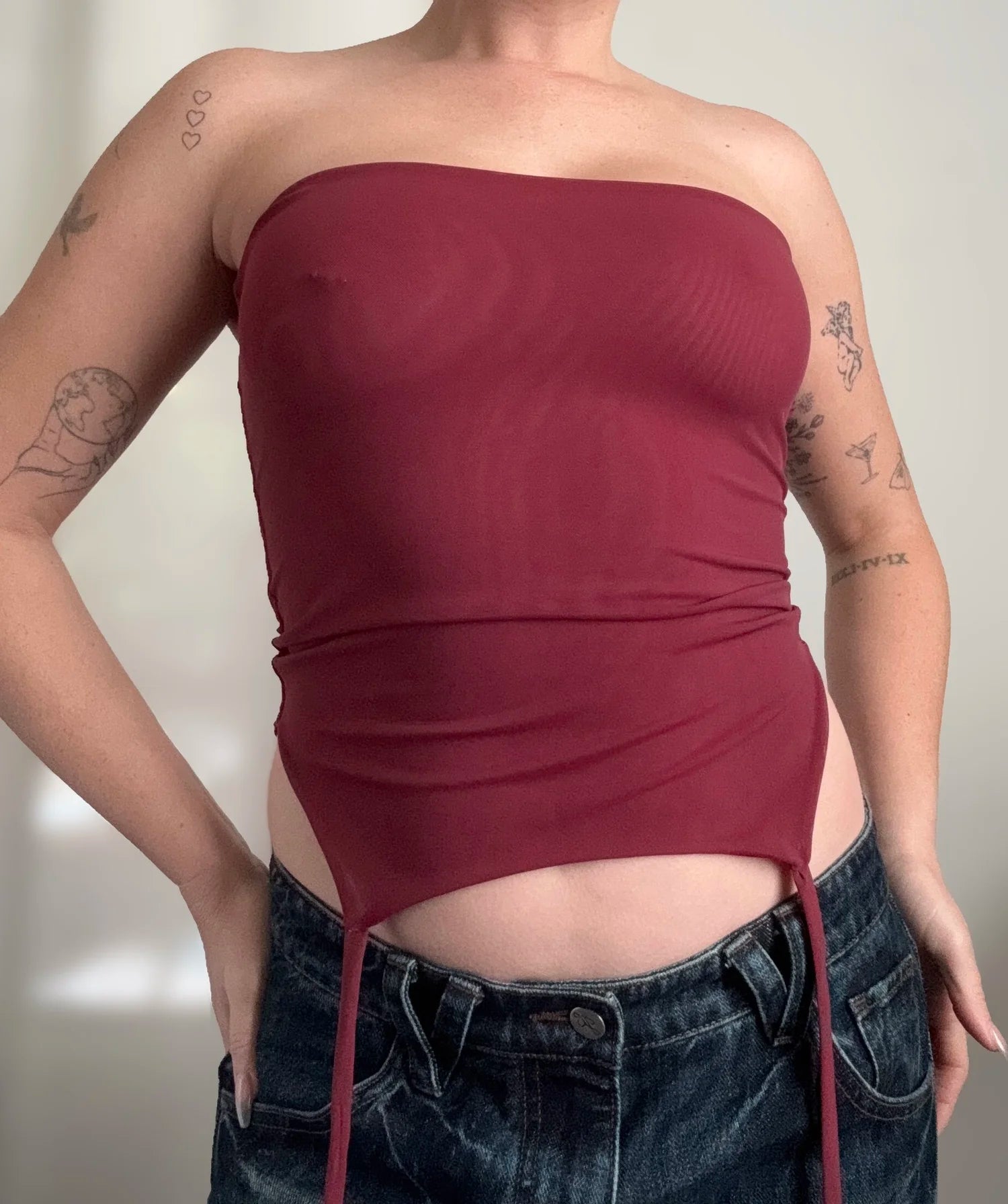 The Tie Me Up Tank - Merlot