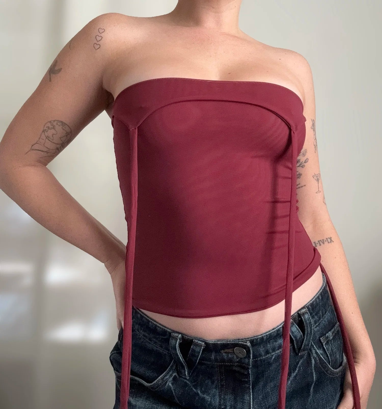 The Tie Me Up Tank - Merlot