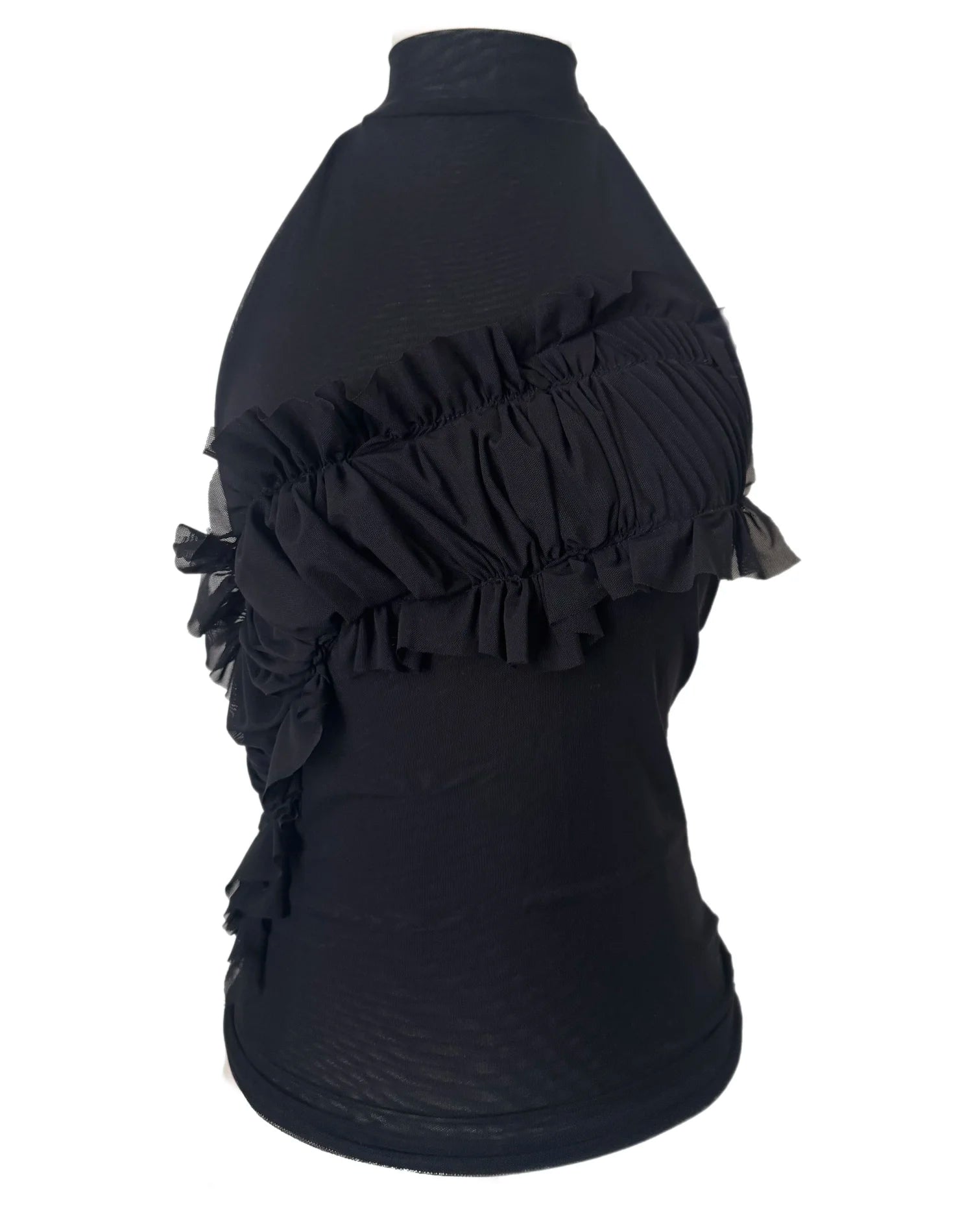 The Ruffle Halter - Black
