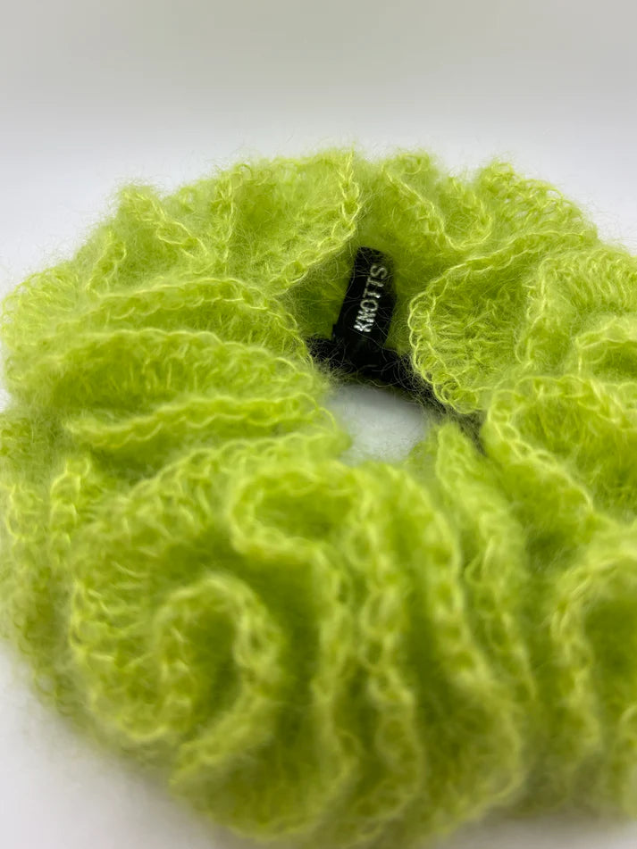 The bonnie scrunchie in a white background. Handmade in London!