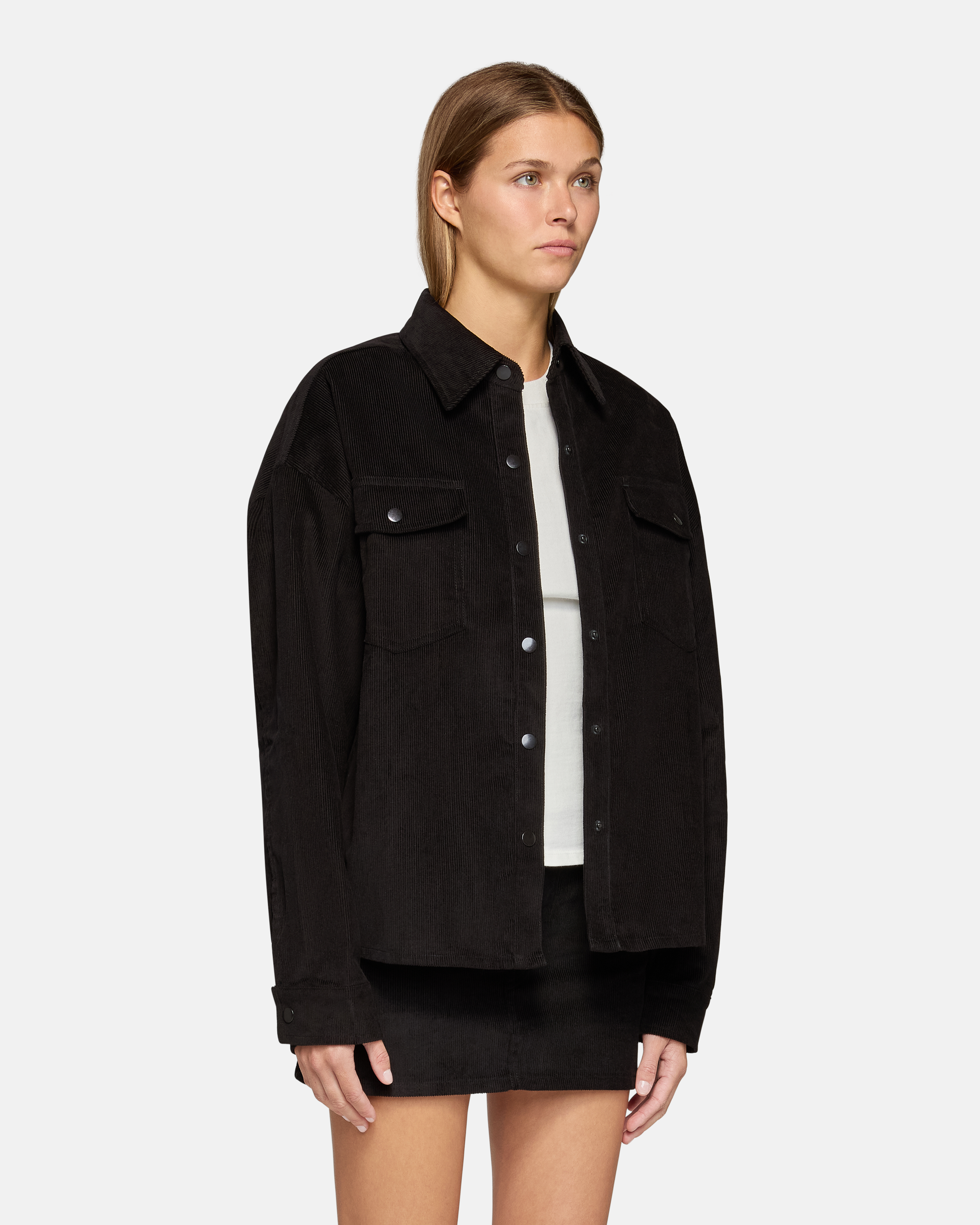 Daniele Shirt Jacket Black Corduroy