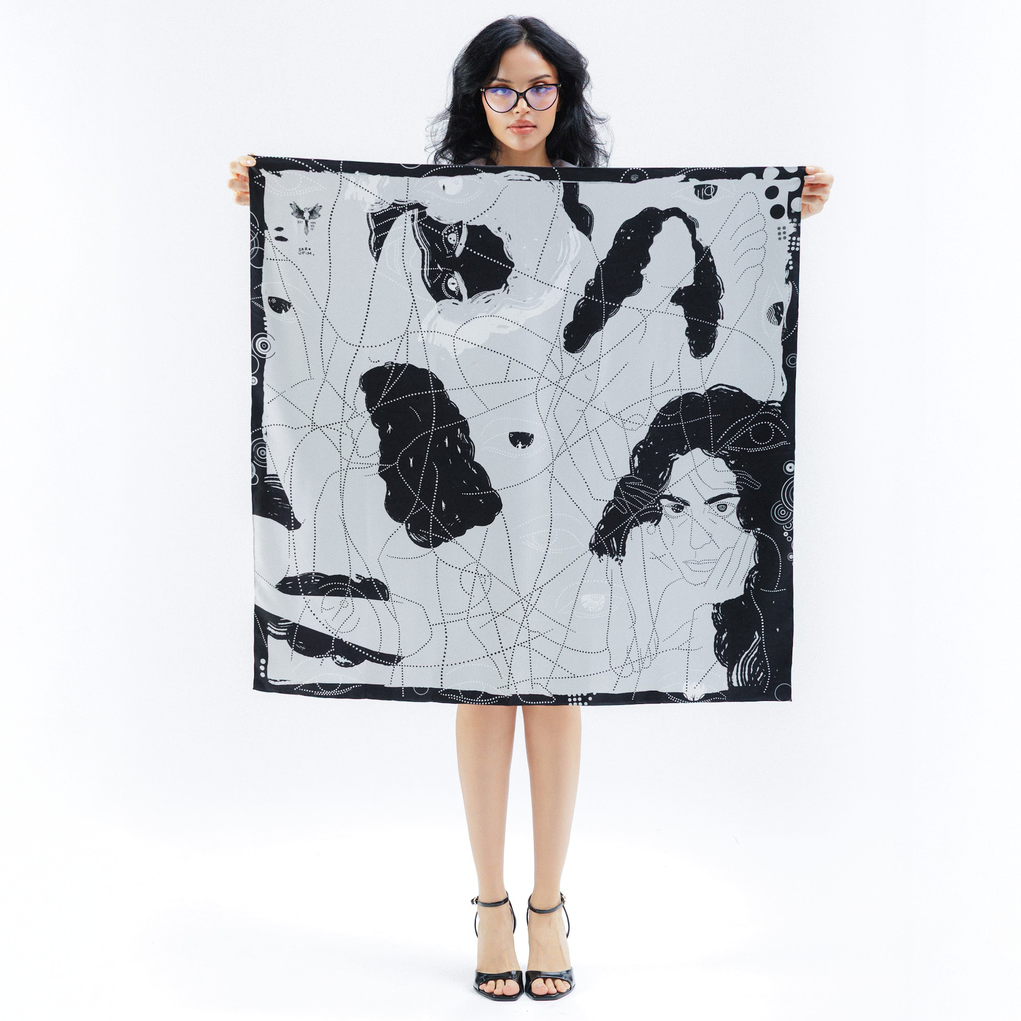 Look For Me | Square Silk Scarf