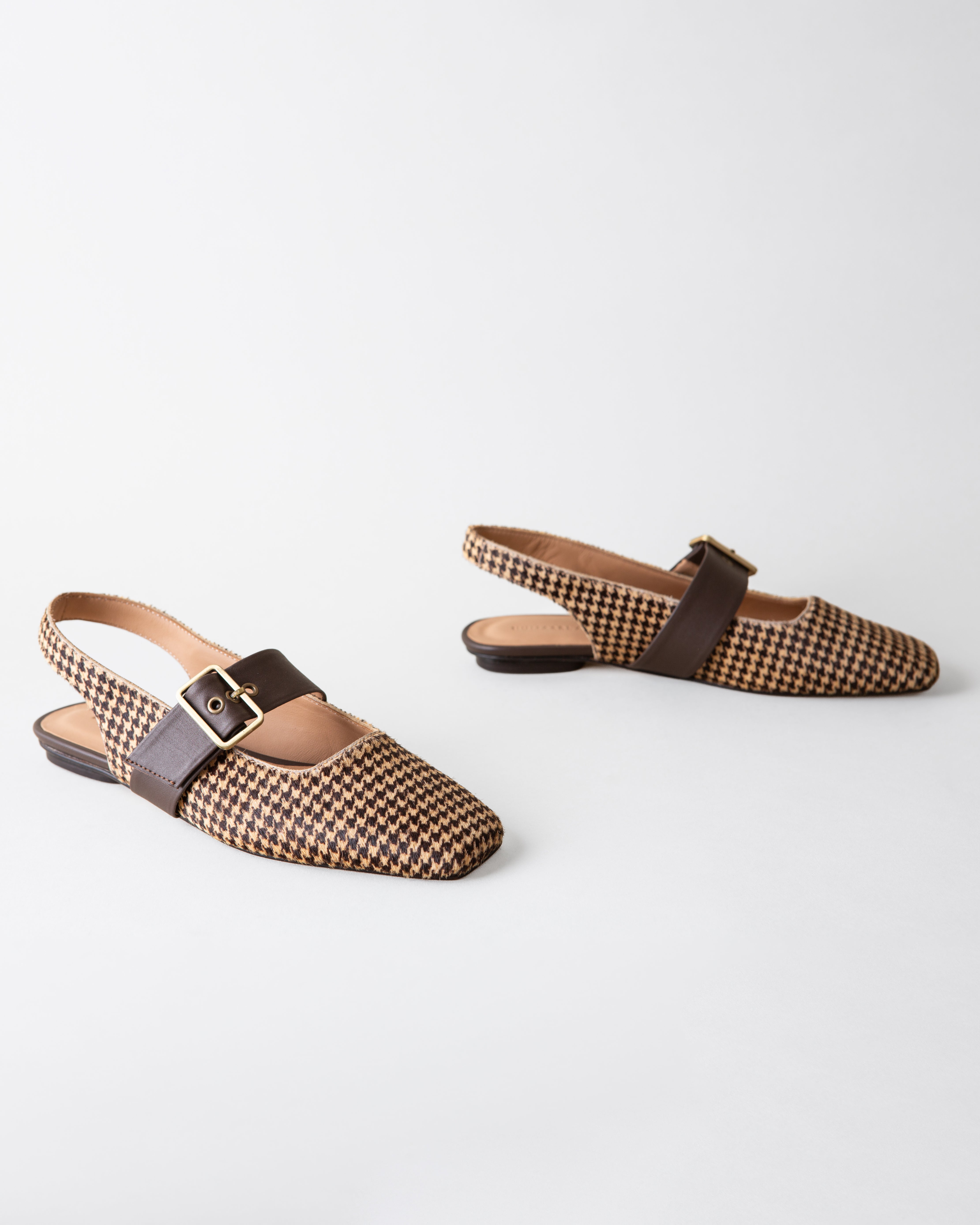 Farrah Slingback - Chocolate Tweed Calf Hair
