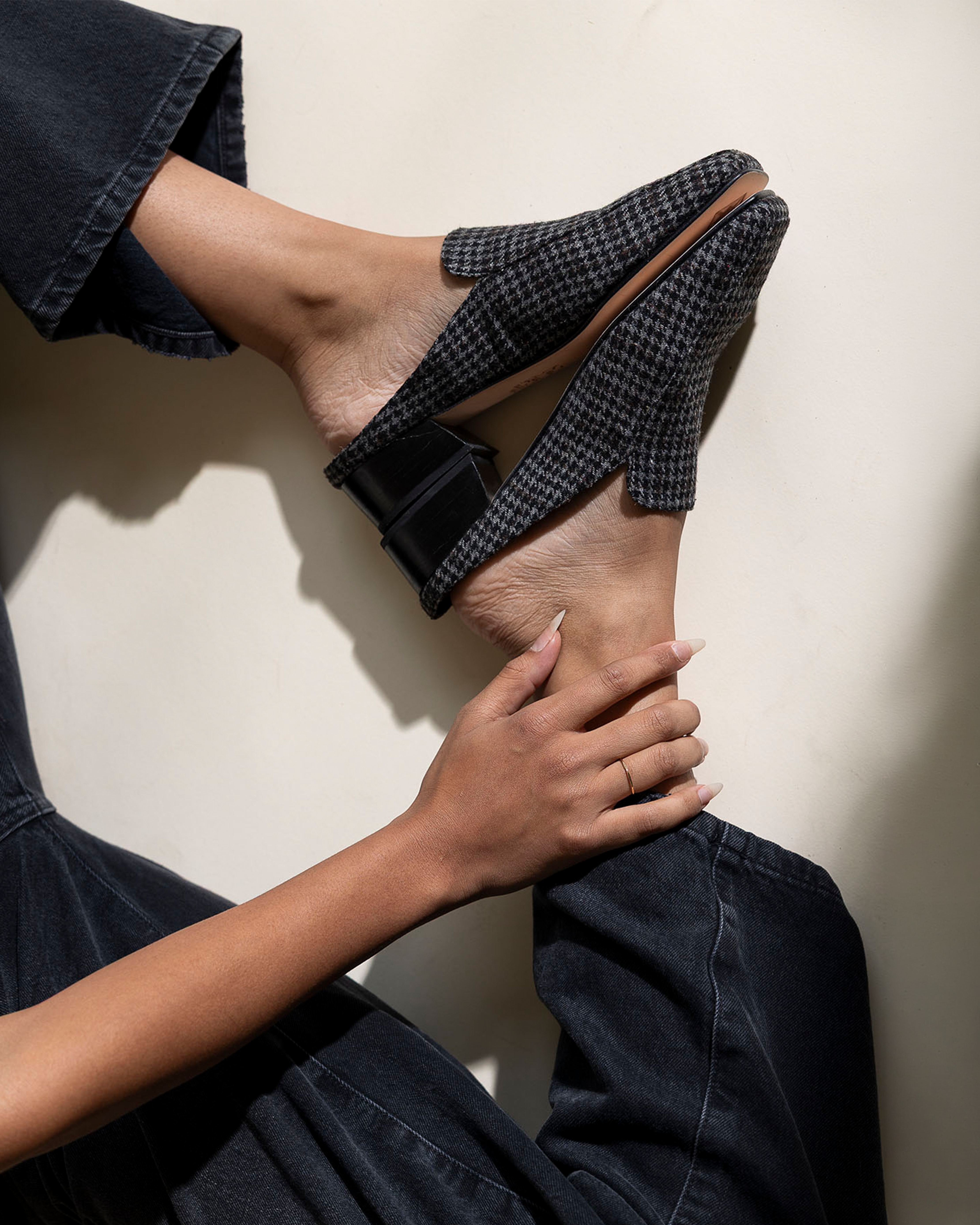 Felix Loafer Mule - Grey Tweed