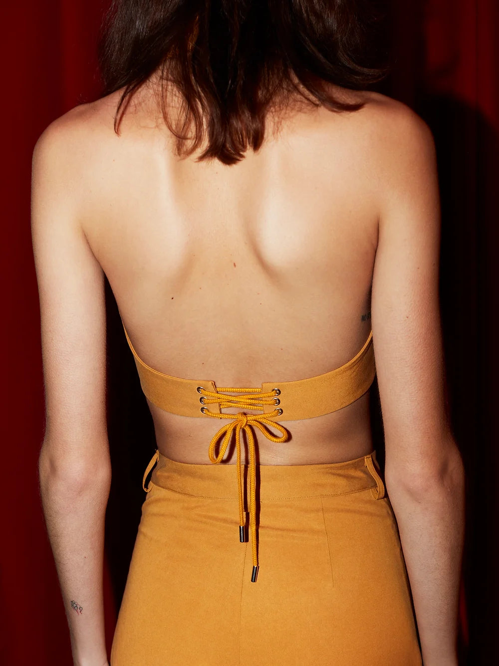 Gina High Waisted Pant - Marigold Yellow